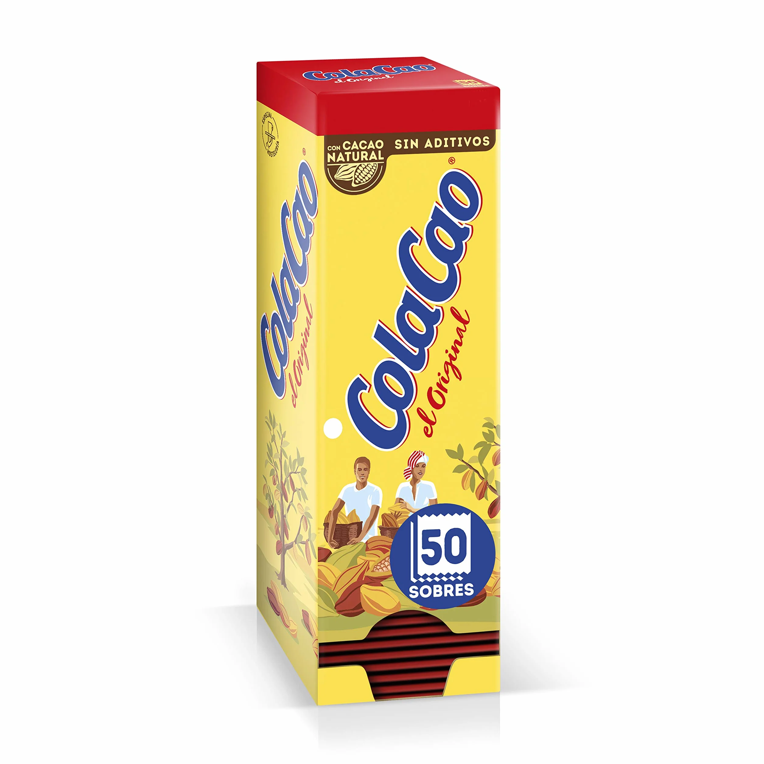 ColaCao Original Cacao Soluble Natural sin Aditivos 50 sobres 900g