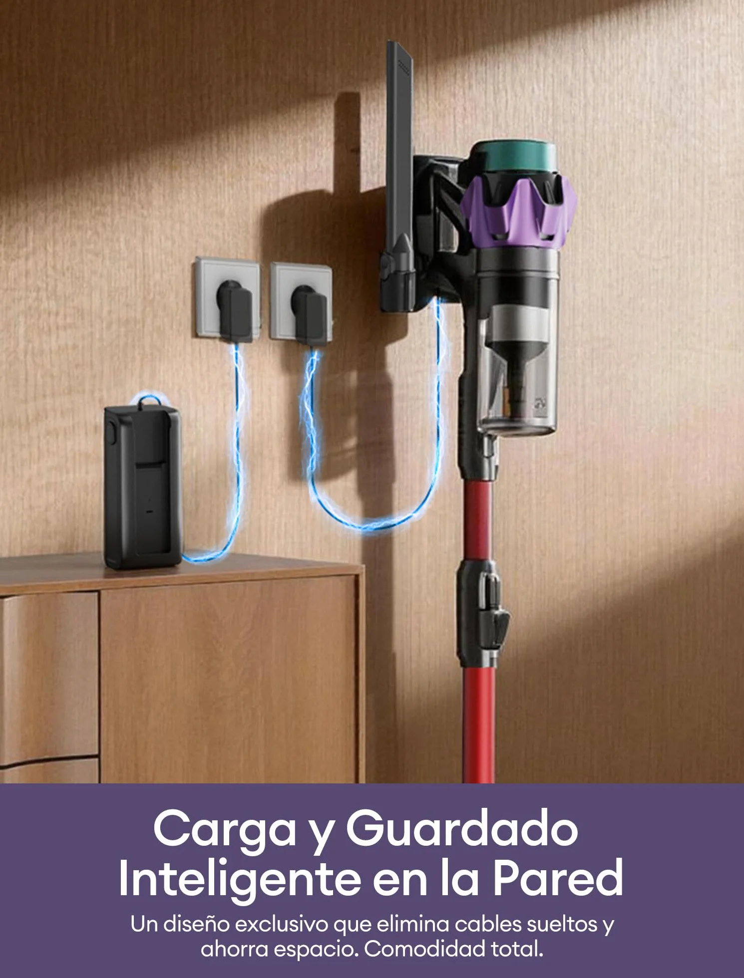 Ultenic U18Pro Aspiradora sin Cable 55Kpa/80Mins Sistema Multiciclón Display Tiempo Restante Limpieza sin Agacharse Anti-enredos Pelo Mascotas Alfombras