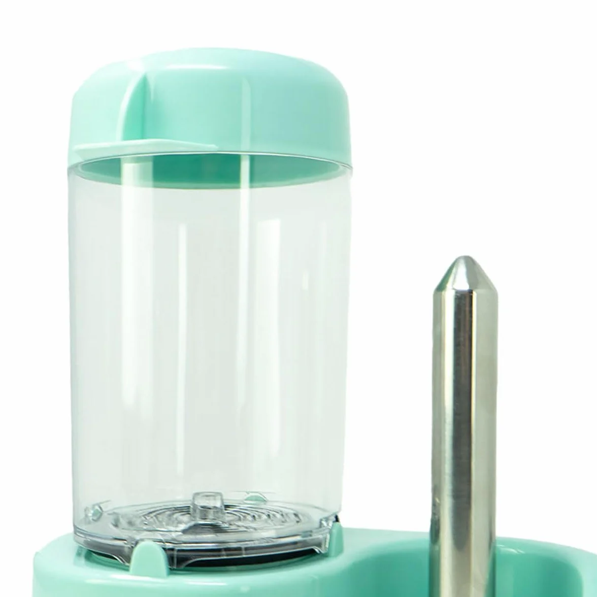 Jocca - Máquina para perritos calientes | Capacidad 6 salchichas | Barra de acero inoxidable para pan | 350 W | Fácil de usar y limpiar | Color turquesa | Diseño compacto y divertido