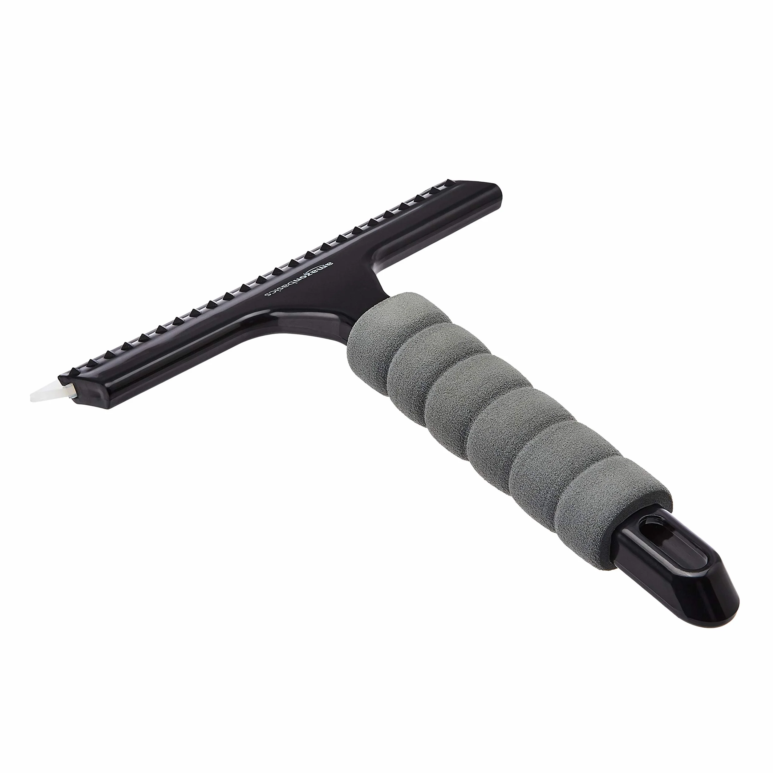 Amazon Basics Rasqueta limpiacristales mango, para ventanas, espejos, coches, Negro