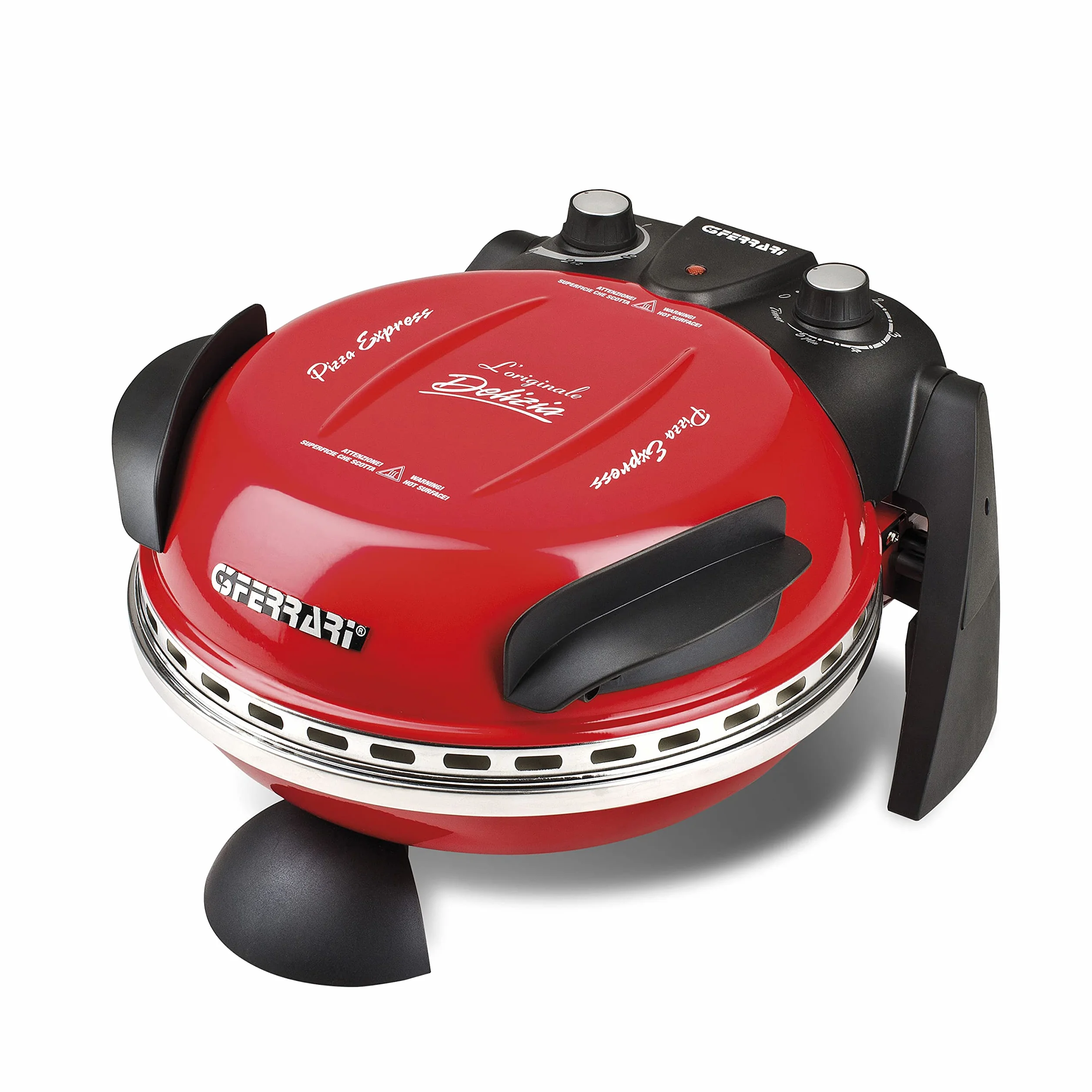 G3 Ferrari G10006 Pizza Express Delizia Horno Pizza 1200 W 400 °C Doble Resistencia Rojo