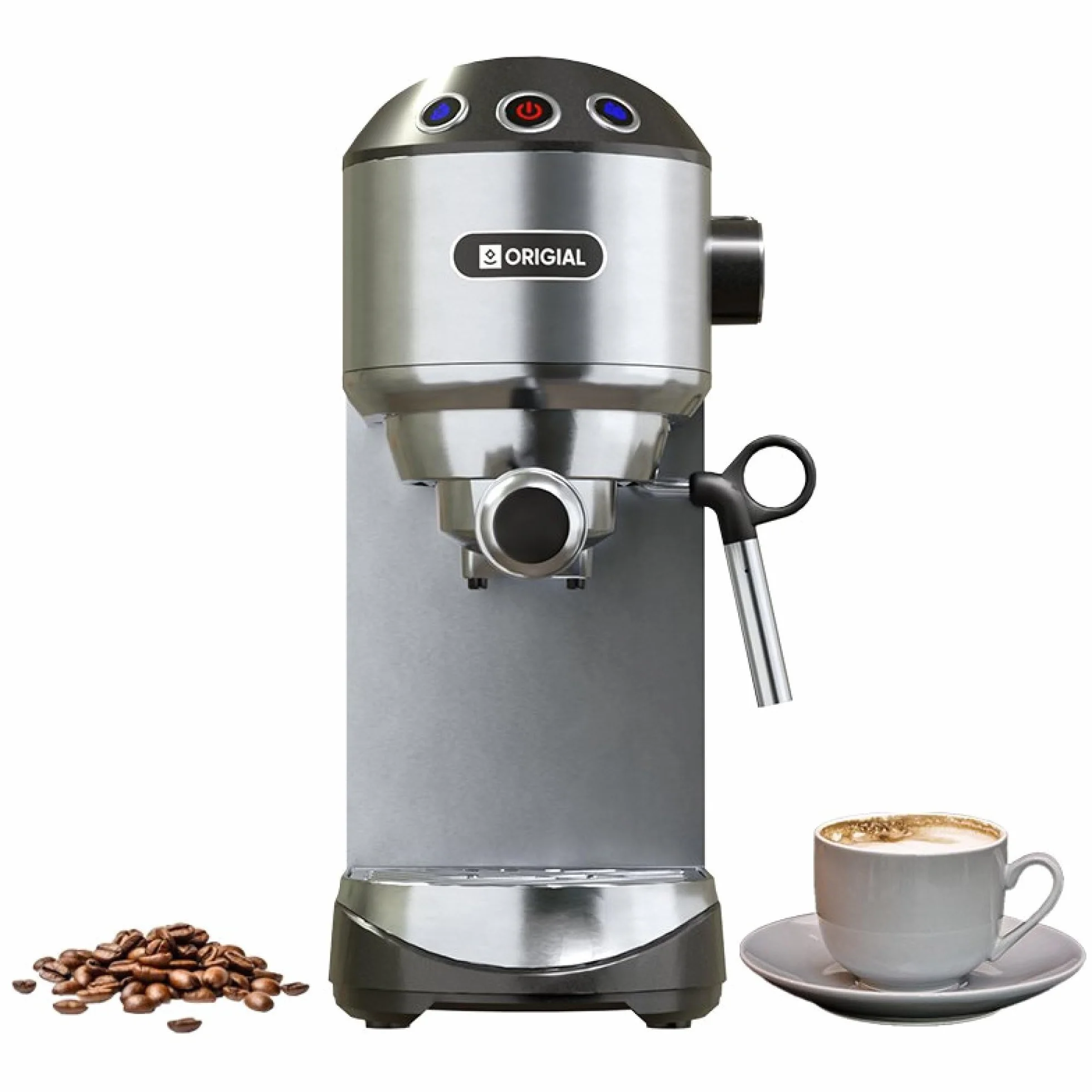 BARISTAEXPERT 19 Cafetera Espresso 19 Bares con Vaporizador de Leche, Thermoblock 1450W, Cafetera de Acero Inoxidable para Espresso y Cappuccino, Depósito 1L, 1 o 2 Cafés
