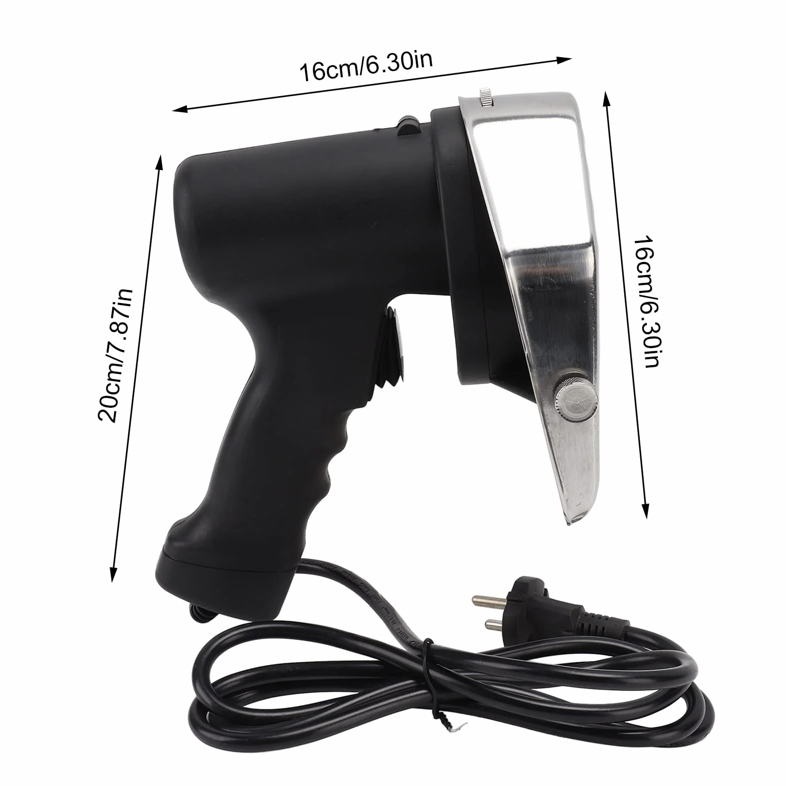 Topyond Cuchillo Eléctrico Para Kebab, Cortador de Carne para Jerky Kabob, Cuchillo para Kebab, Máquina Cortadora de Shawarma Doner Giroscópica Turca, Enchufe Europeo110-220V,para Restaurante,SnackBar