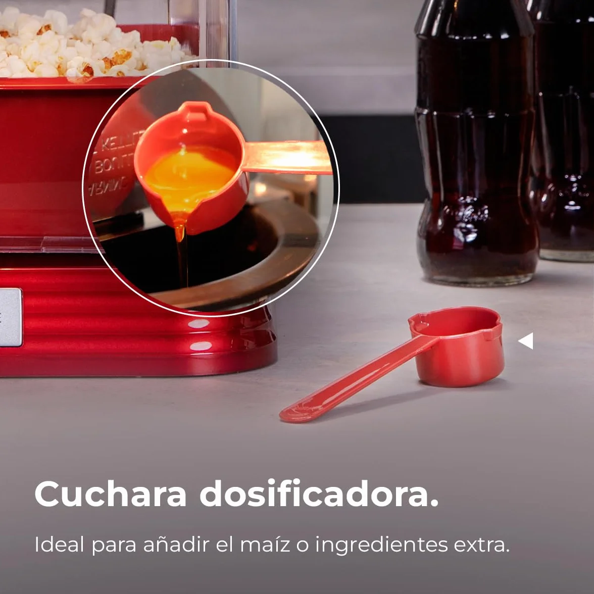 Cecotec Máquina de Palomitas Eléctrica Fun&Taste P´Corn Classic 300 W Acero Inoxidable 500 ml