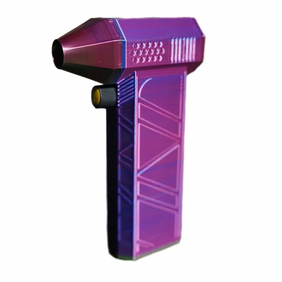 Mini ventilador turbo jet, 29 mm, 13 aspas, 110000 rpm, 13.5 cm, ventilador turbo tricolor brillante de seda