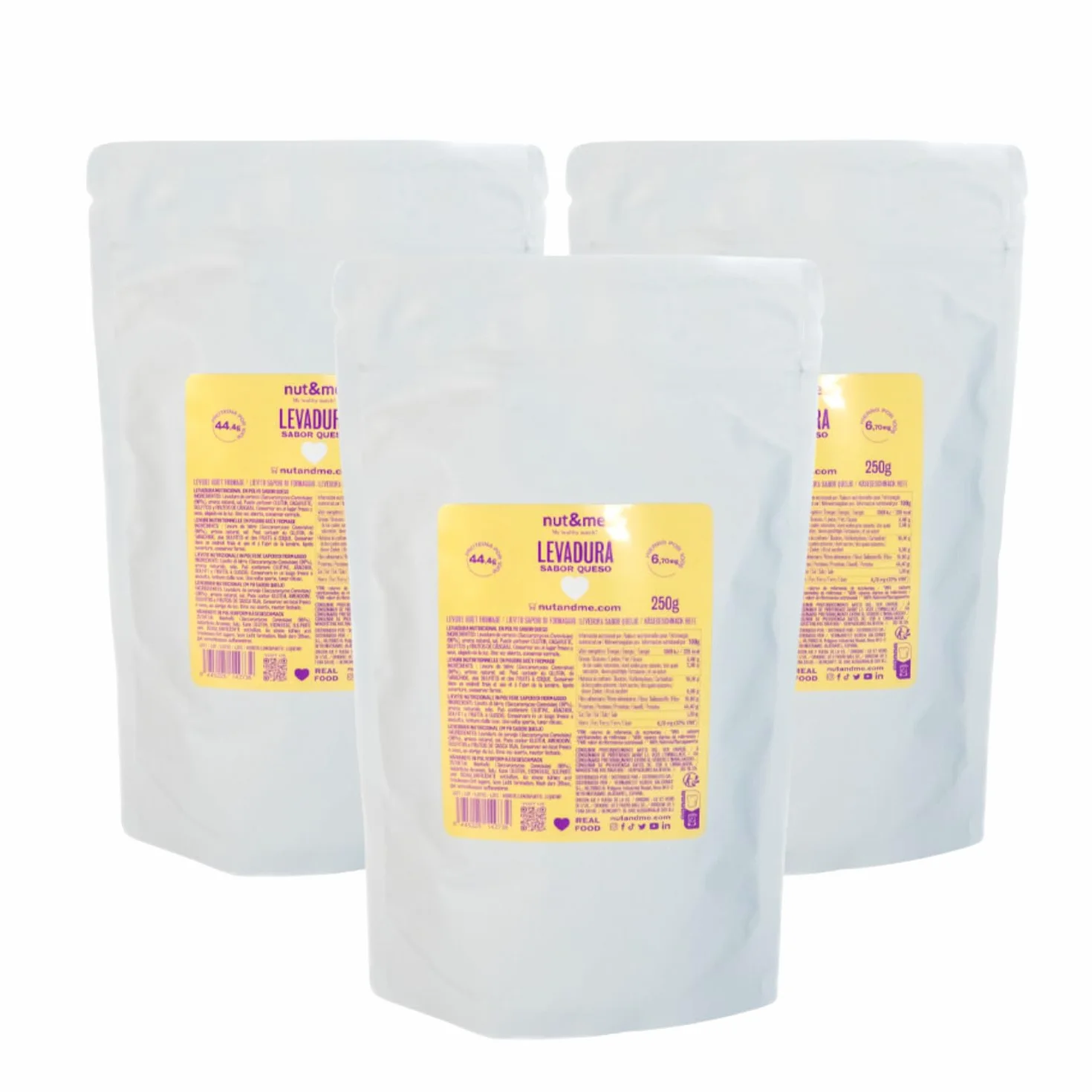 Levadura Nutricional Sabor Queso 750 gr nut&me | Levadura en Polvo | Alto en proteínas | Vegano | Low carb