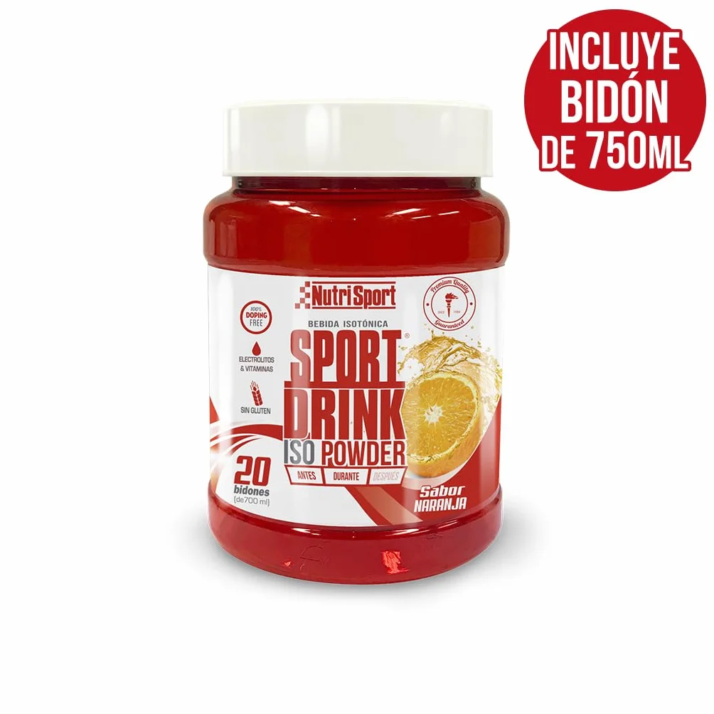 NUTRISPORT Sport Drink ISO Powder Bebida Isotónica en Polvo 1020 gr Naranja