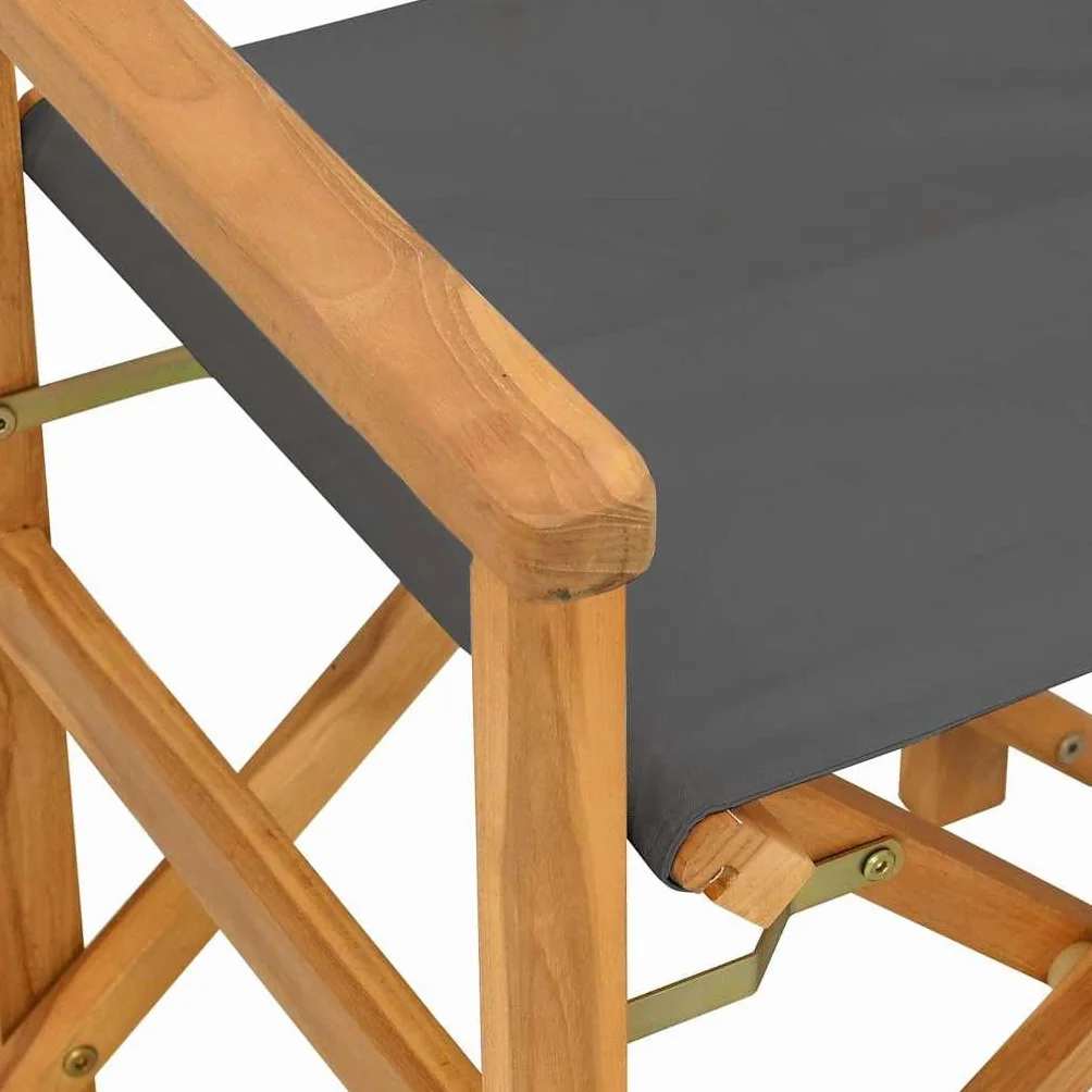 Gecheer Sillas Director Madera, sillas Plegables Exterior. Robustas y Ligeras, con Asiento cómodo y reposabrazos jardín, balcón o Camping. Estructura de Roble Resistente, fácil almacenaje.