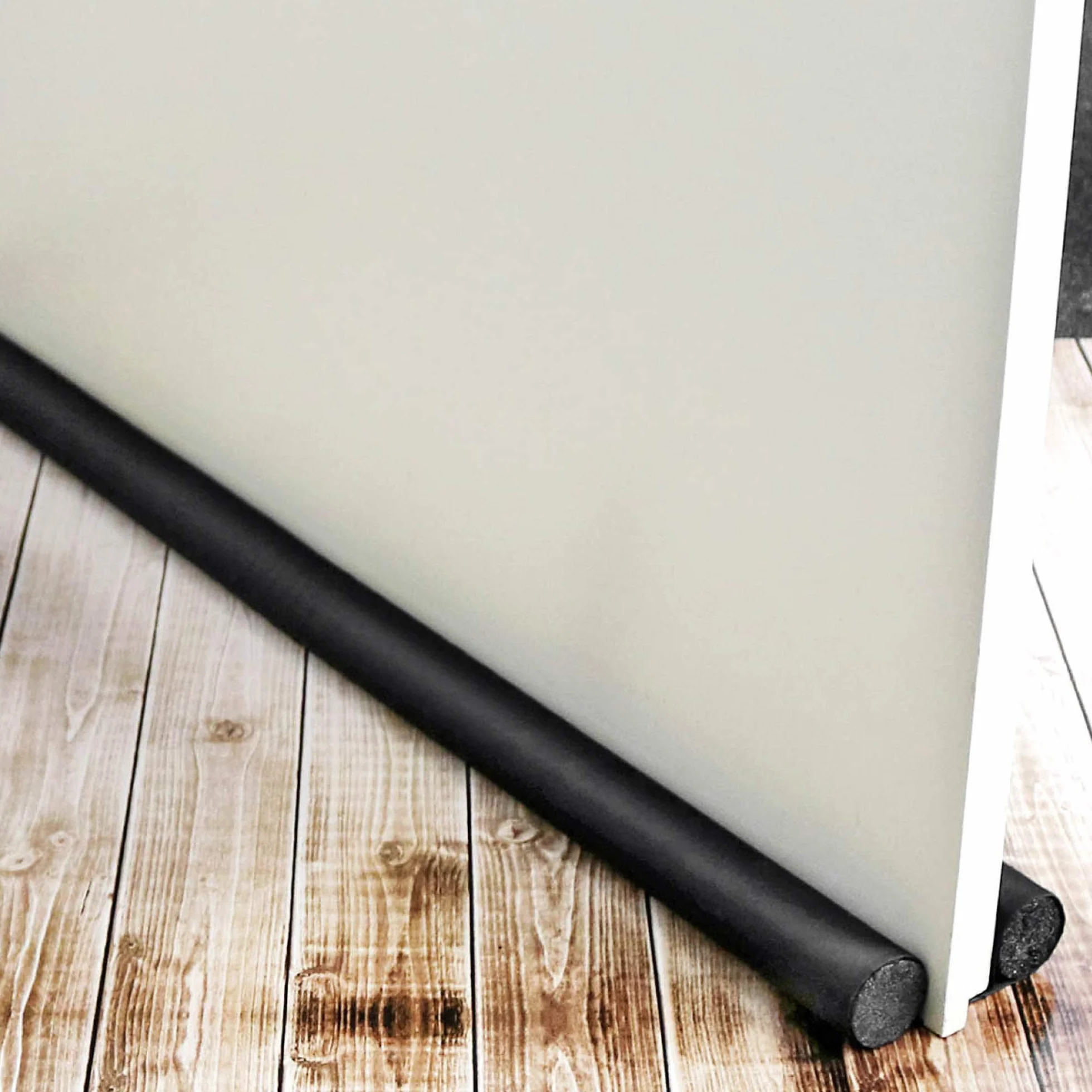 COM-FOUR® 3X Burletes para Puerta - Junta Inferior de la Puerta - Tope con Doble Junta - Protección contra Corrientes de Aire y Ruido - 86 cm (003 Piezas)