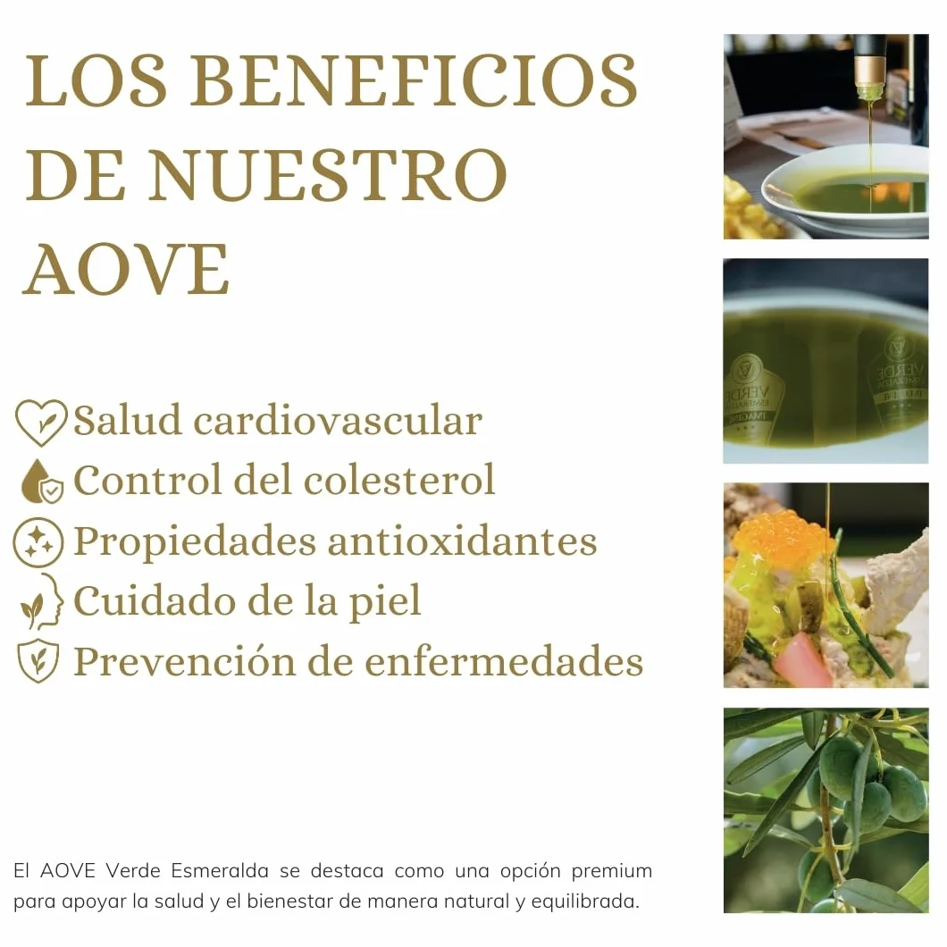 Aceite de Oliva Virgen Extra Picual Premium Verde Esmeralda 500ml AOVE monovarietal filtrado Sierra de Cazorla afrutado intenso
