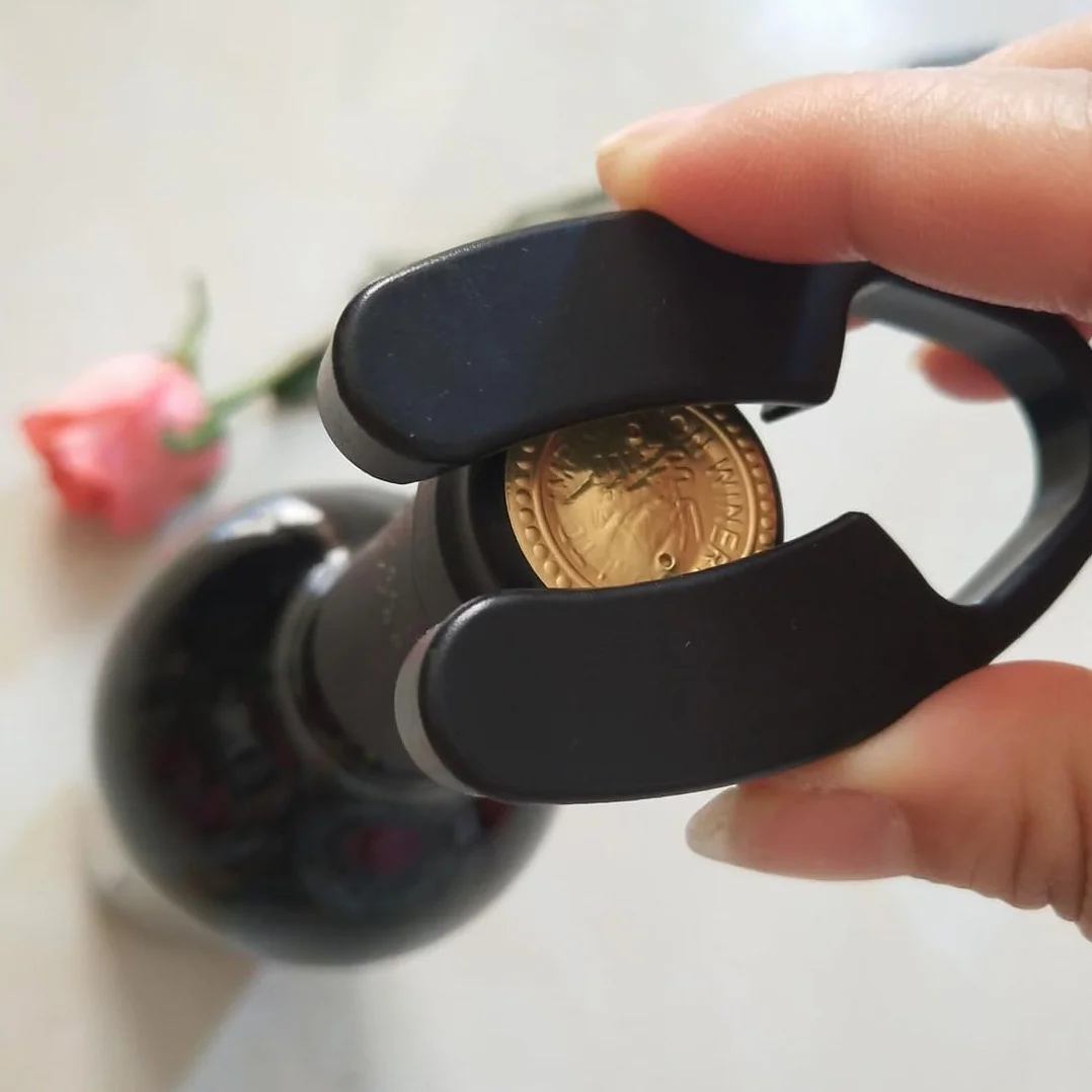 4 Piezas Cortador Papel Vino,Cortador Cápsulas para Botellas Vino,Cortacápsulas de Aluminio para Fiestas,Campamentos,Bodas
