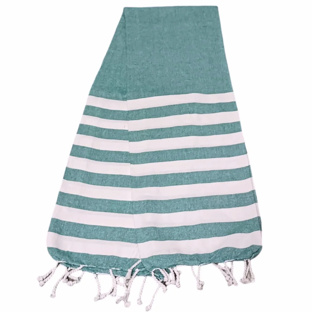 Atout Ciel - Toalla de Playa (90 x 180 cm, Raya), Color Verde