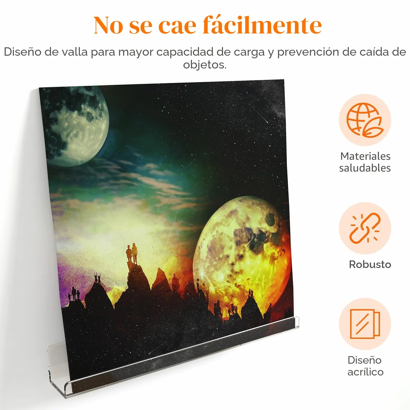 Lifewit Estantes Flotantes para Vinilos de 12 Pulgadas Paquete de 6 Unidades de Acrílico Transparente