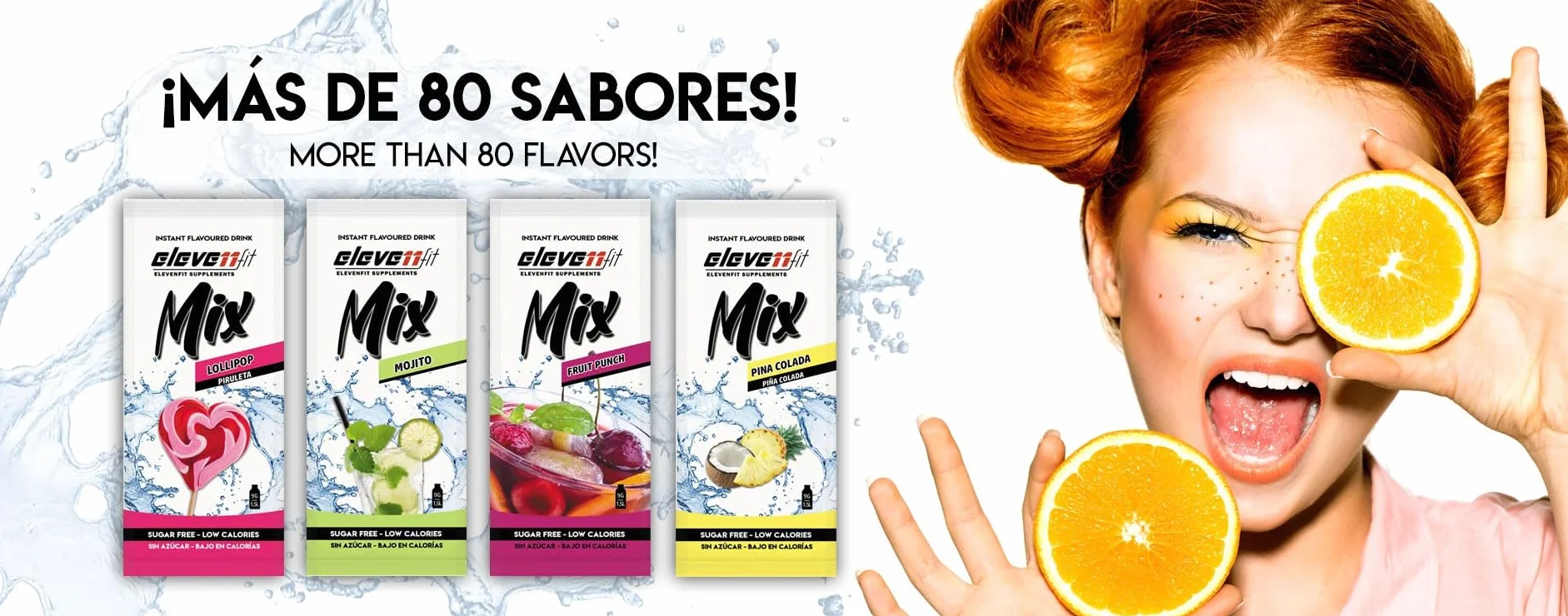 BEBIDAS MIX ELEVEN FIT 10 Sobres Sin Azúcar Bajas en Calorías 9g Bebida Instantánea