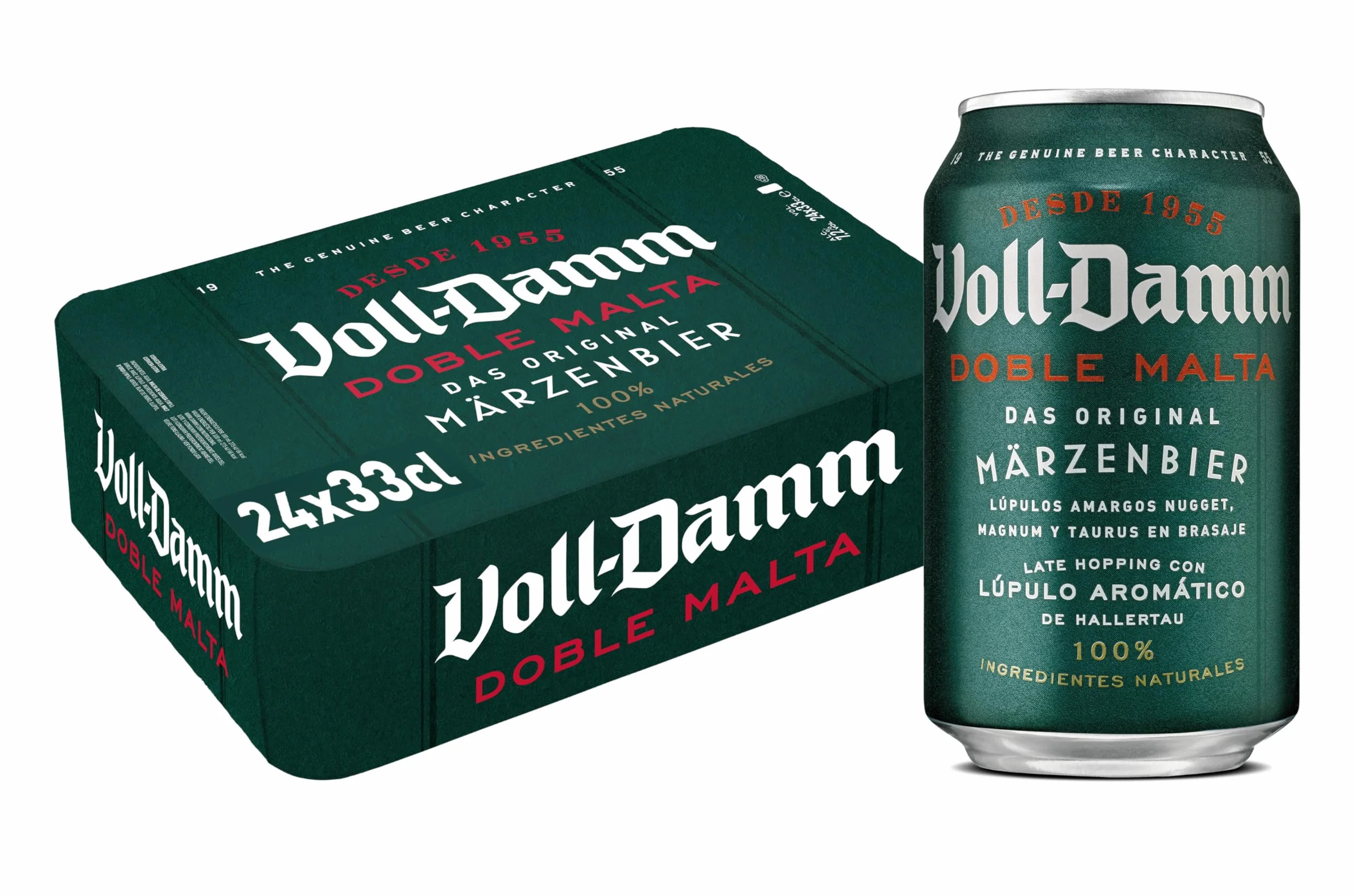 Voll-Damm Cerveza Doble Malta Paquete 24 x 330 ml