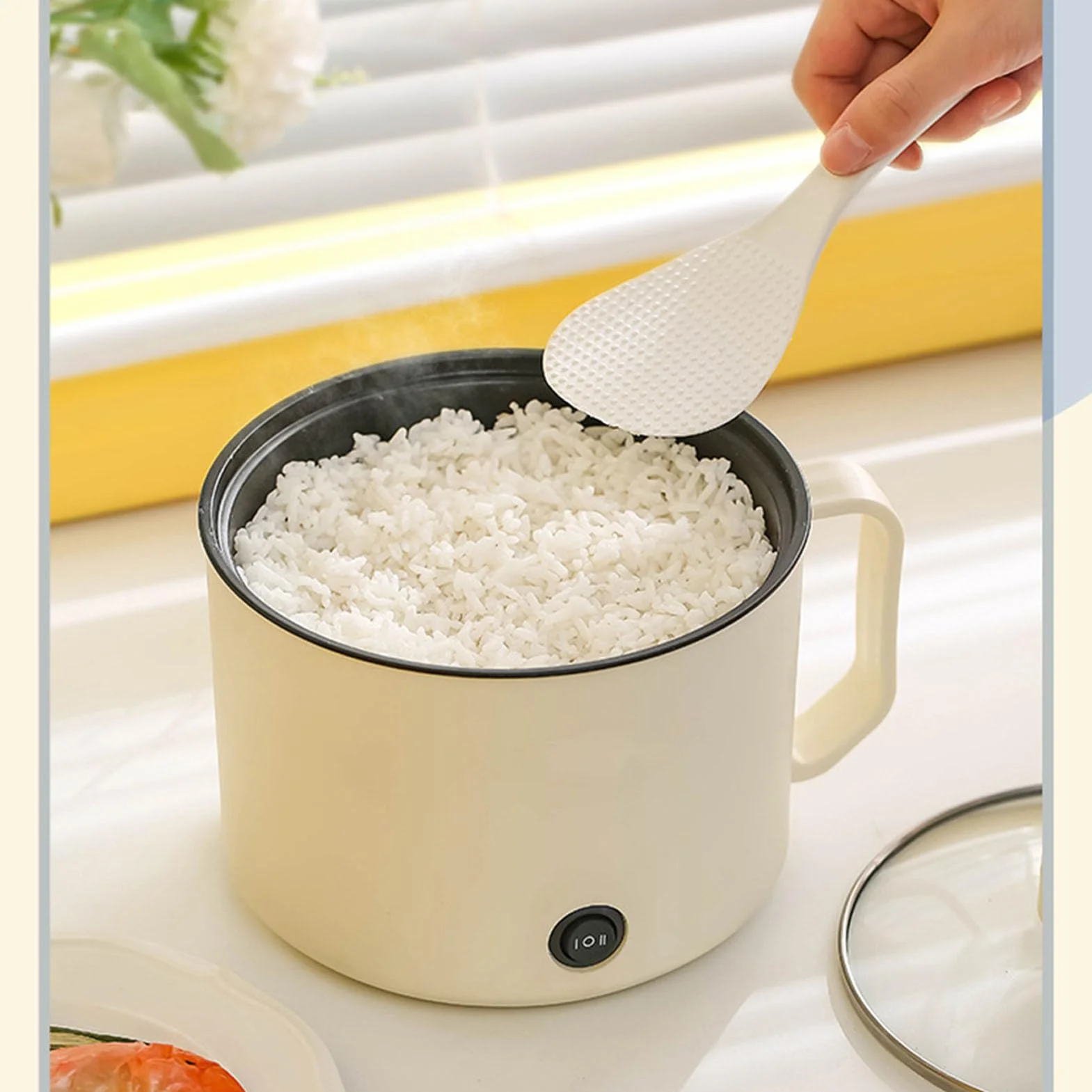 Olla Caliente Eléctrica Multifuncional Mini Cocina Portátil para Sopa de Fideos con Tecnología Maifanshi