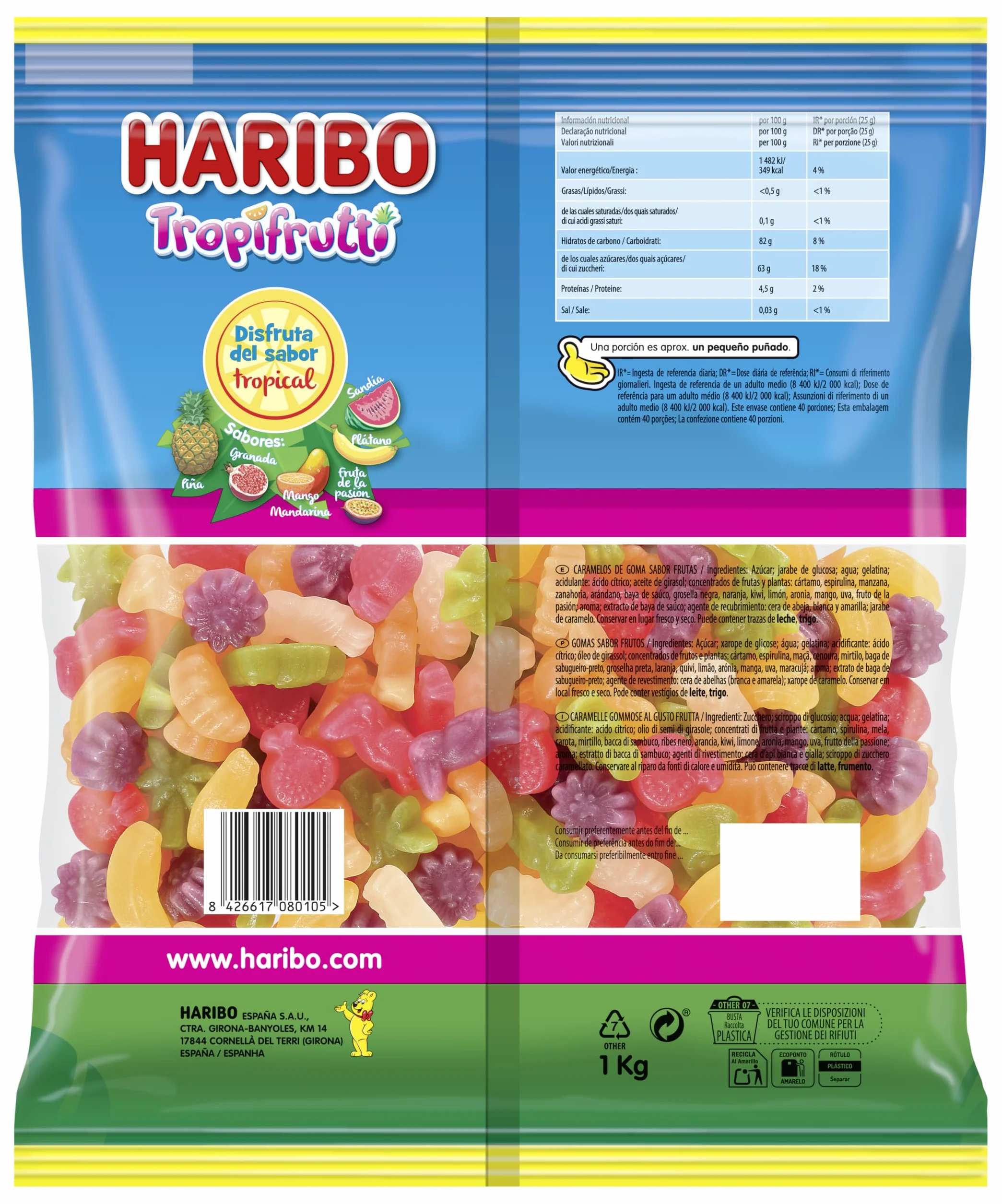 Haribo Tropifrutti 1kg bolsa