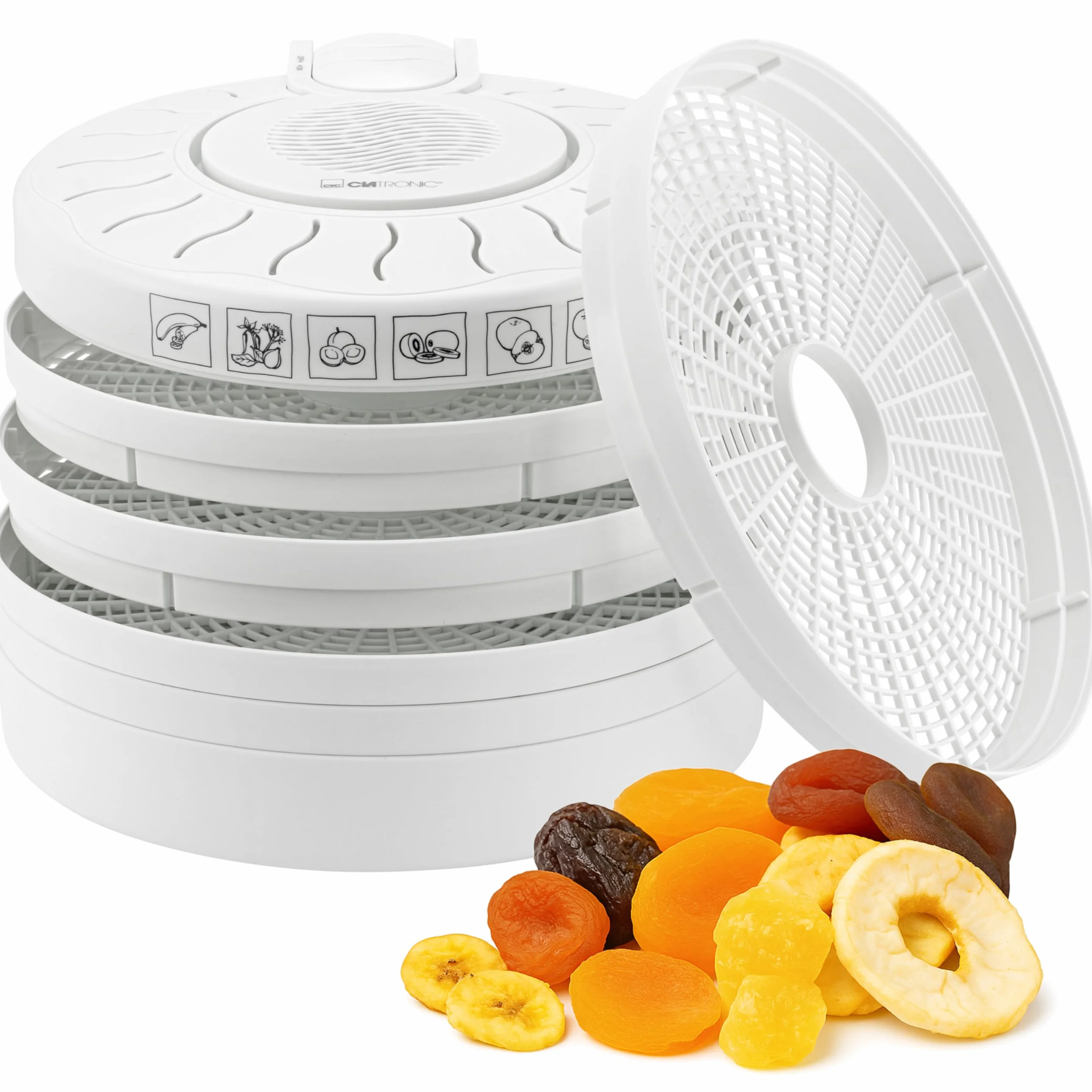 Clatronic DR 2751 Deshidratador de alimentos 250 W 5 bandejas blanco