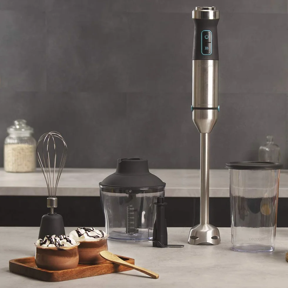 Cecotec Batidora de mano Power TitanBlack 1500 XL Cream&Crush 1500 W Cuchilla titanio