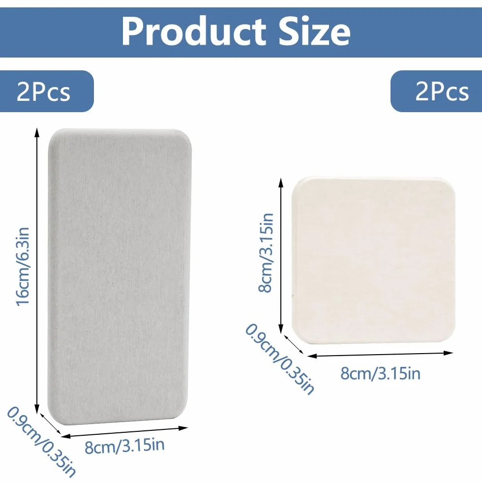 4 Piezas Posavasos de Diatomita Absorbente de Agua, Gris y Blanco Absorbente de Agua Piedra Secado Rápido Bandeja, Posavasos de Tierra de Diatomeas, para Jabón de Manos y Tazas, Botellas de Bebidas