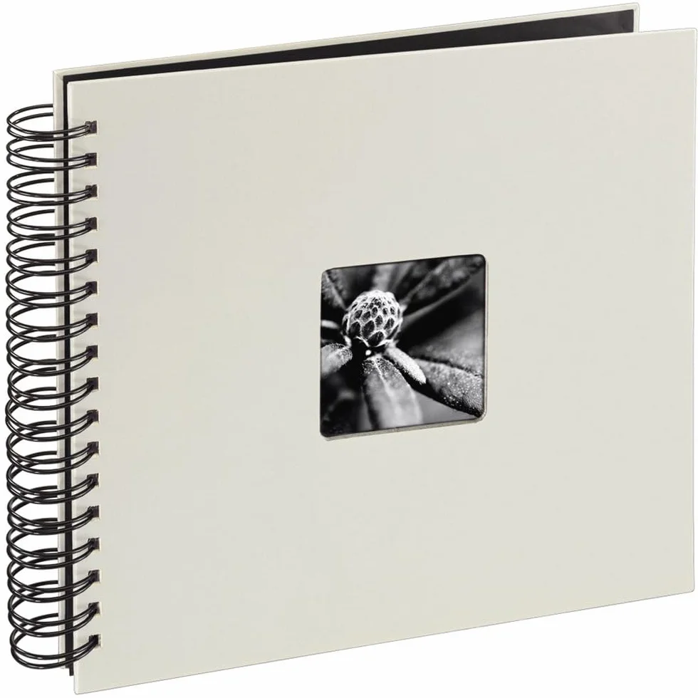 HAMA Álbum de fotos 28x24cm 50 páginas 100 fotos 10x15cm espiral gris claro