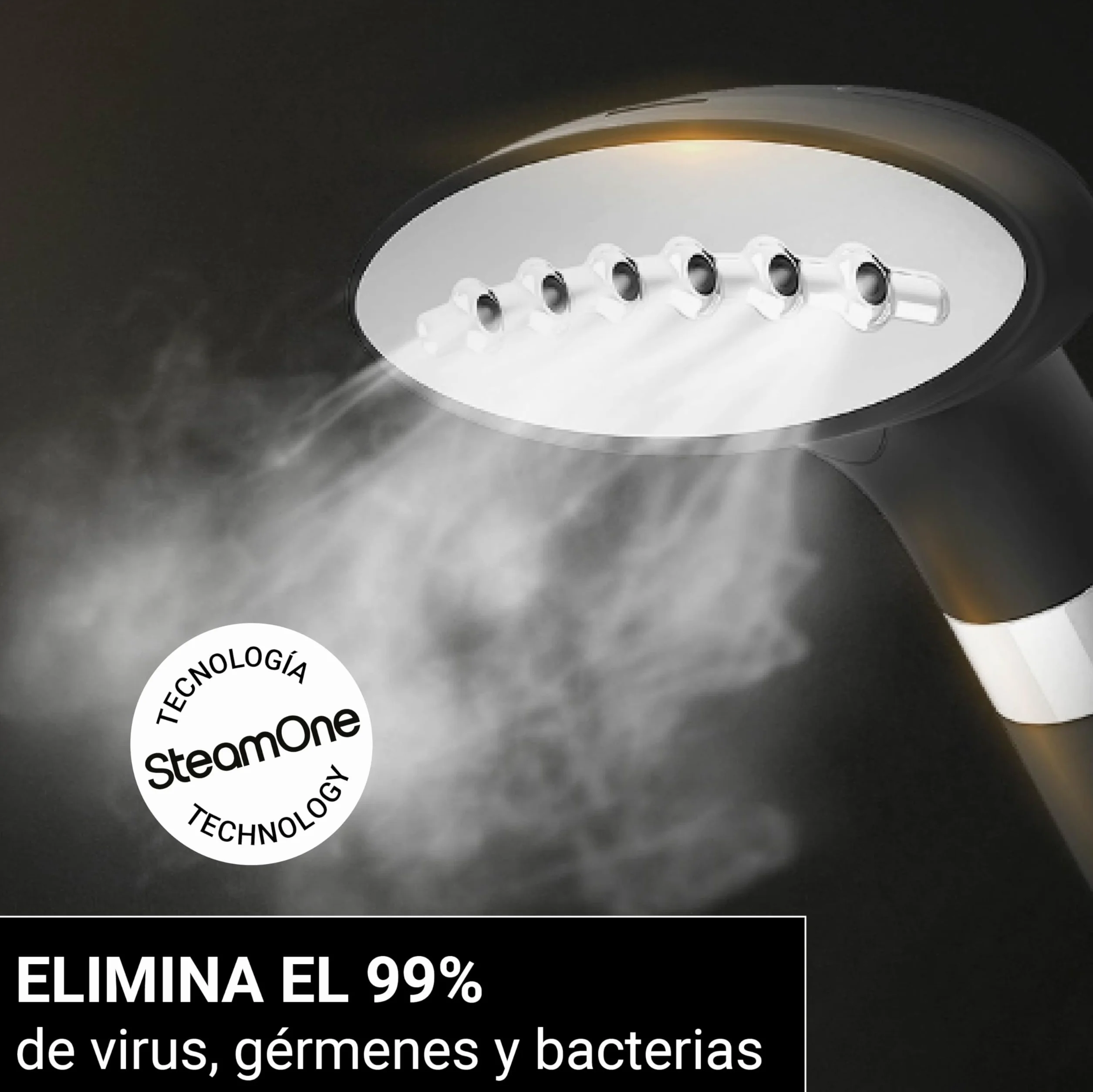 STEAMONE - Plancha de vapor vertical 1800W 40g/min - Autonomía del vaporizador hasta 45min - Capacidad del depósito 1,8L - Elimina el 99,99% de las impurezas - Listo en 60s - Cable de 2m - EUHG100B