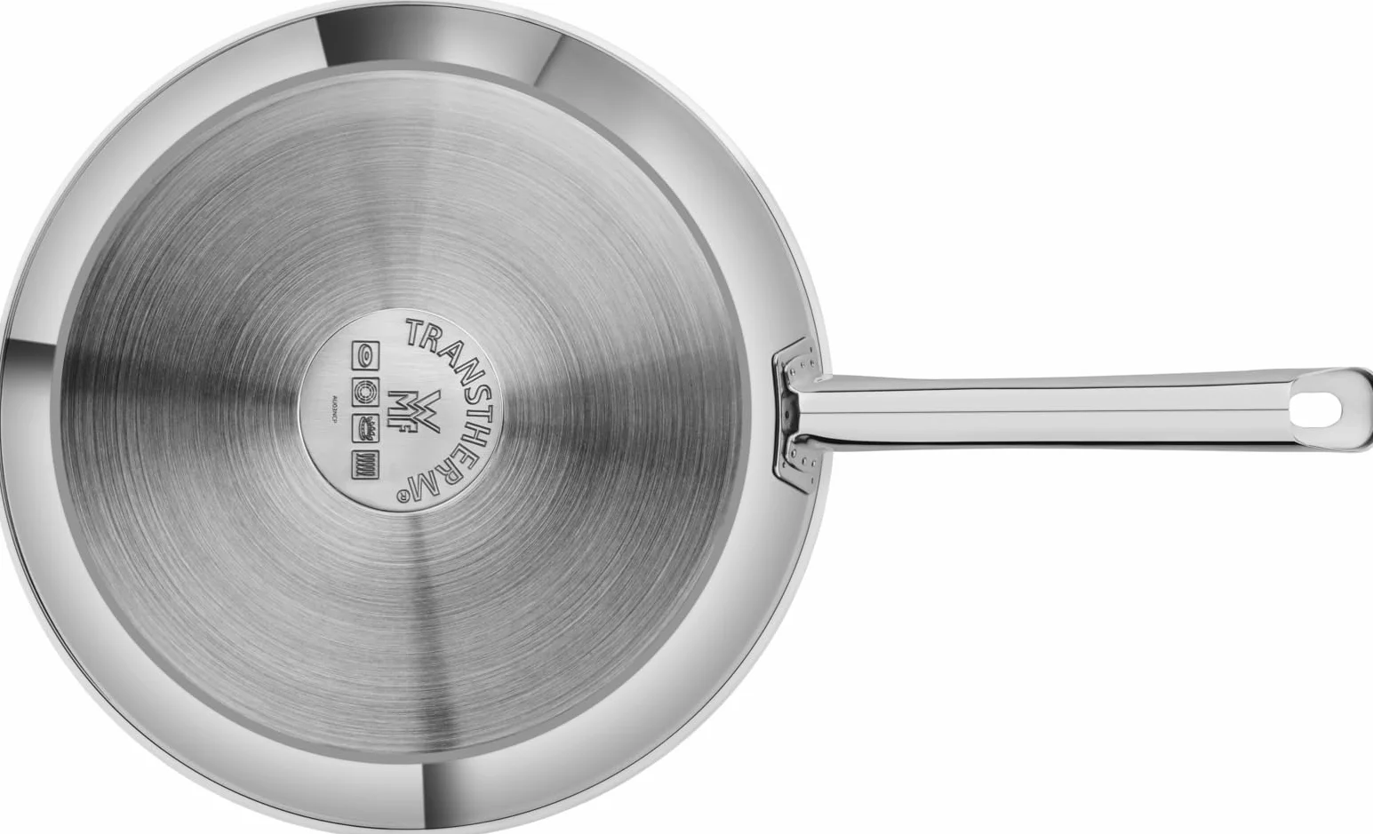 WMF Nordic Profi - Juego de sartenes (2 piezas, inducción, 24, 28 cm, antiadherente, apta para horno, sin goteo, acero inoxidable Cromargan)
