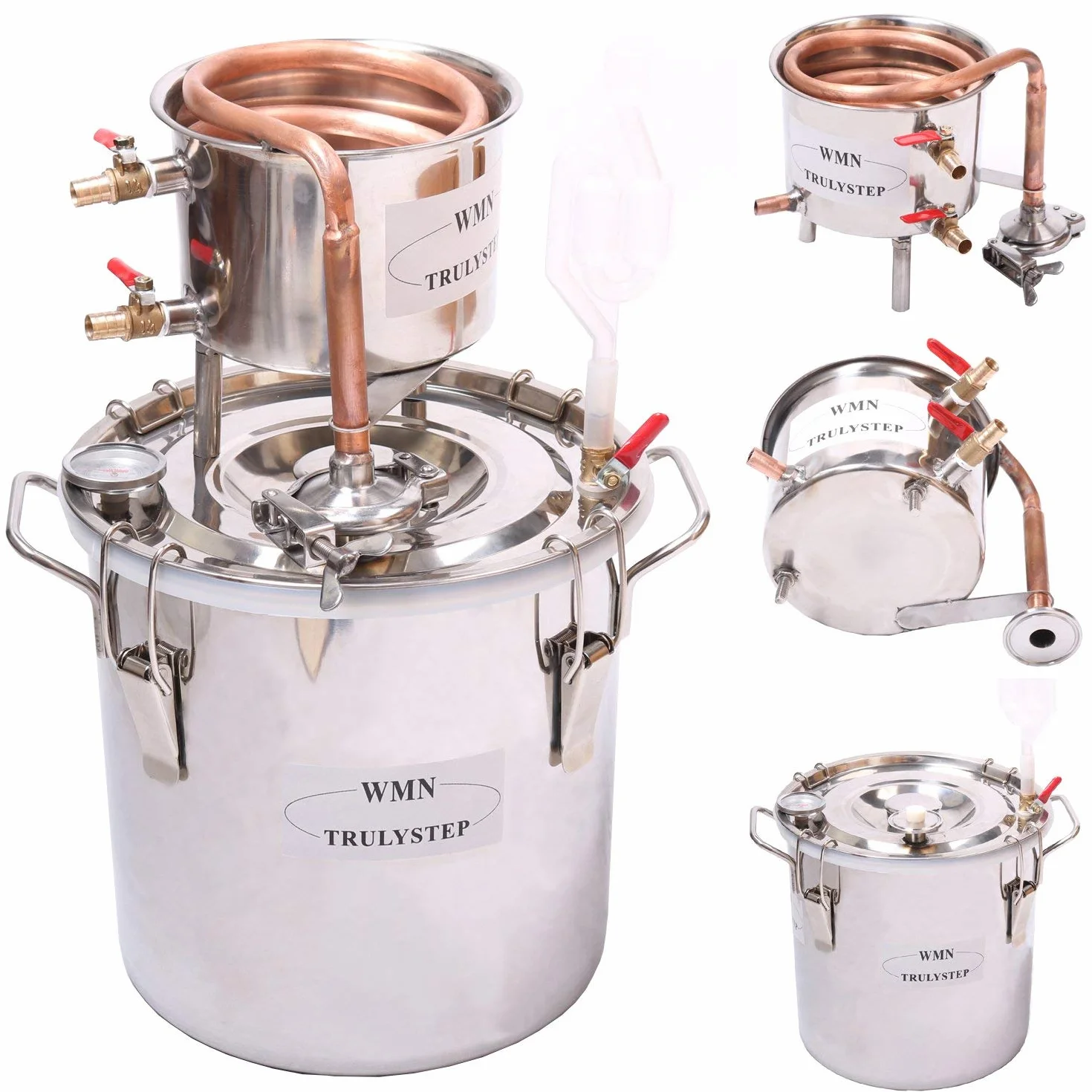 Kit de destilación de cobre 10L destilador casero para vino alcohol cerveza