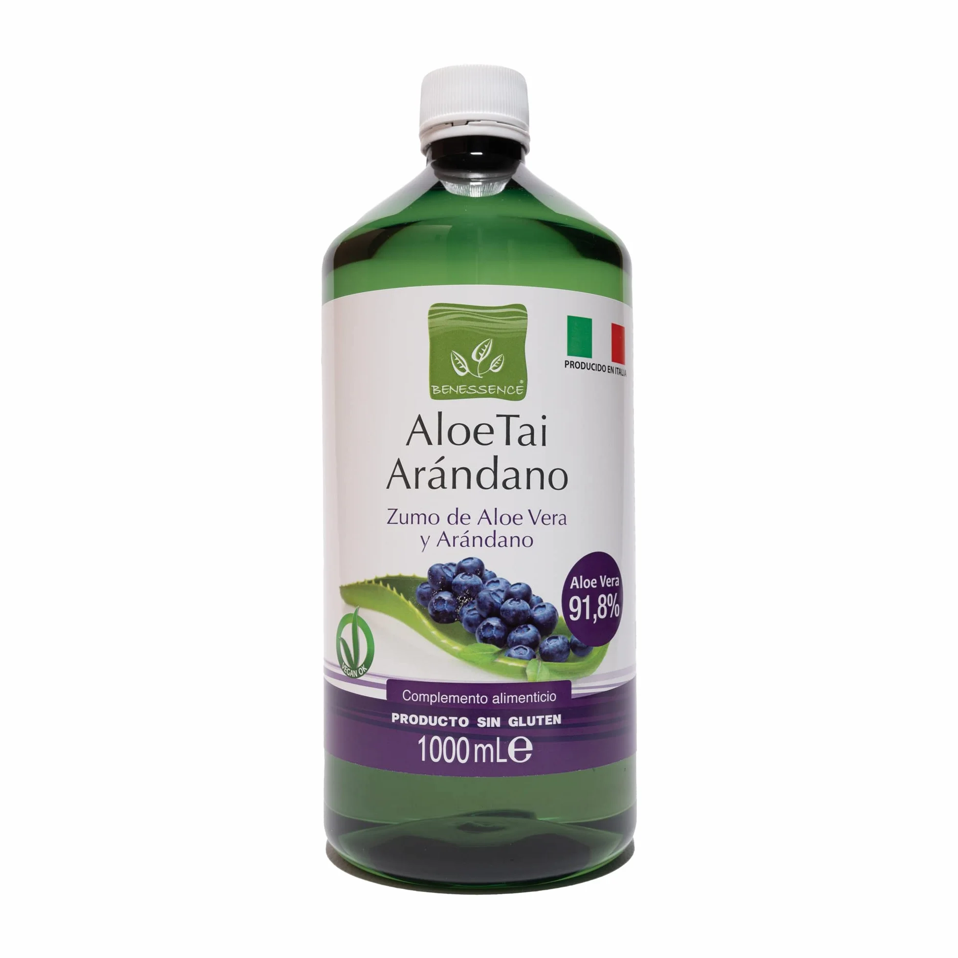 Benessence Jugo De Aloe Vera y Arándano 1 L
