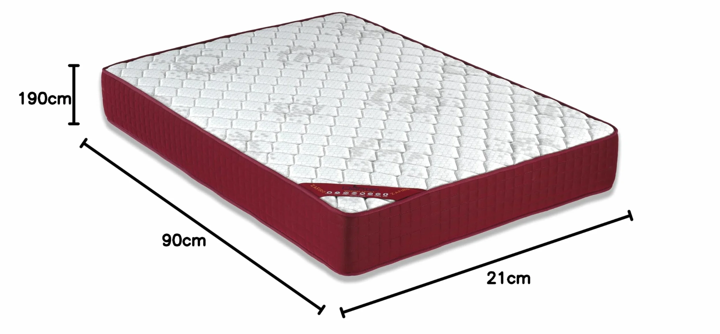 Dormio Zafiro Colchón Viscoelástico 90x190 Altura 21 cm Transpirable Antiácaros