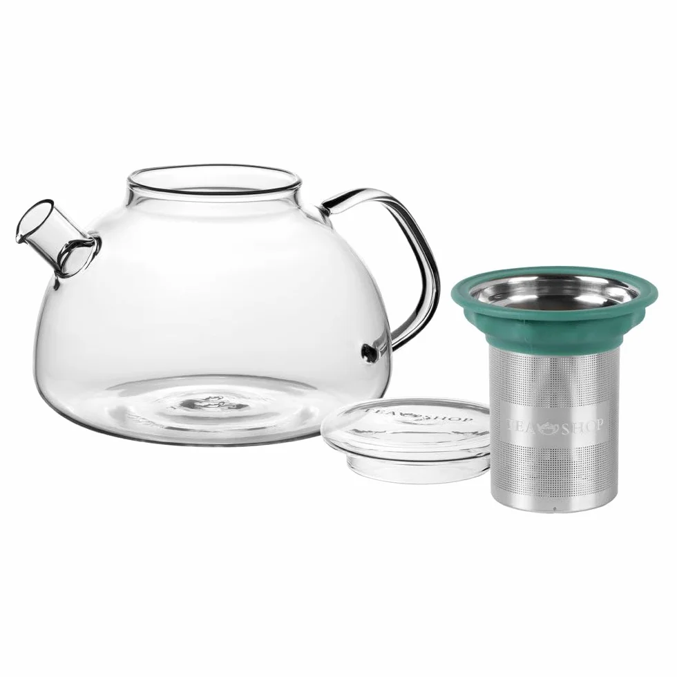Tetera All in One Basil 1L de Porcelana con Infusor y Filtro de Acero Inoxidable