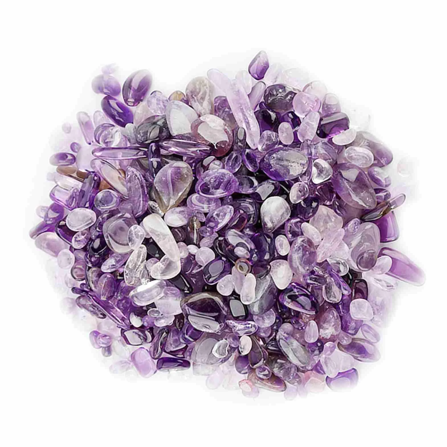 Chips de Piedra Caído, Pequeña Roca de Cuarzo de Cristal de Forma Irregular Chips Caído de Piedra Triturada de Grava de Acuario para Jardín de Peces Decoración Mapas Flores (Cristal púrpura)