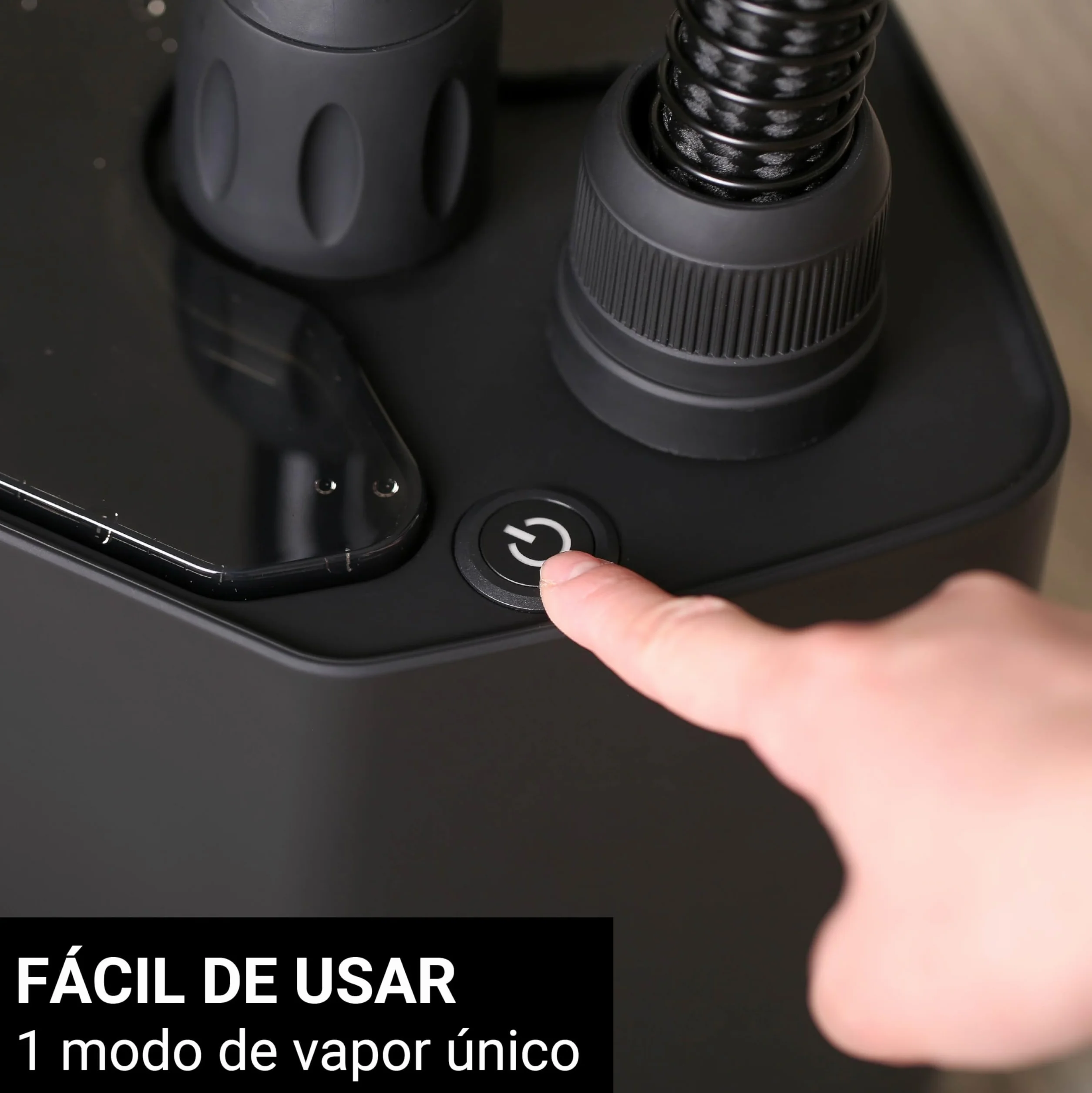 STEAMONE - Plancha de vapor vertical 1800W 40g/min - Autonomía del vaporizador hasta 45min - Capacidad del depósito 1,8L - Elimina el 99,99% de las impurezas - Listo en 60s - Cable de 2m - EUHG100B