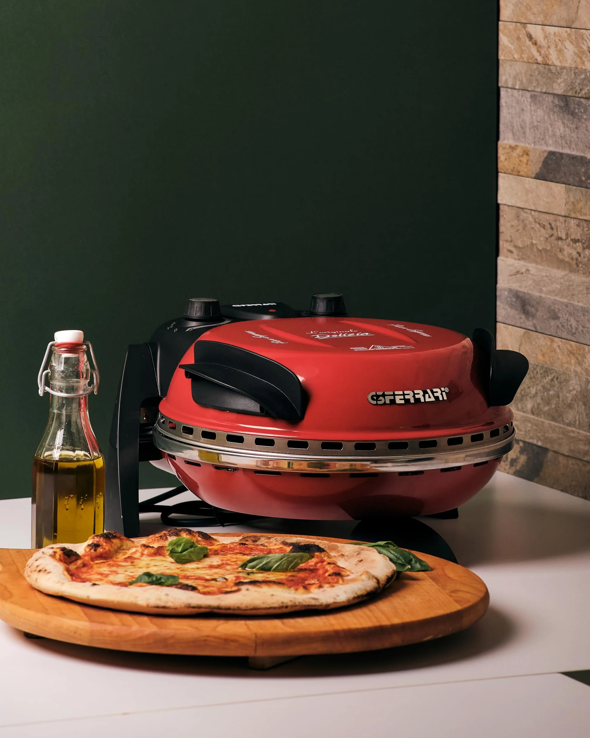 G3 Ferrari G10006 Pizza Express Delizia Horno Pizza 1200 W 400 °C Doble Resistencia Rojo