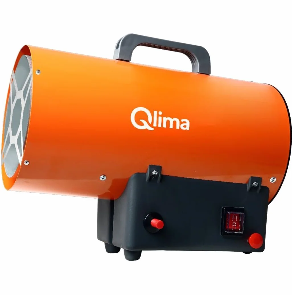 Qlima GFA1010 - Calentador de estufa de gas de aire forzado, termoventilador industrial de alta potencia, de butano o propano, encendido rápido, generador de calor instantáneo con ventilador 10 kW