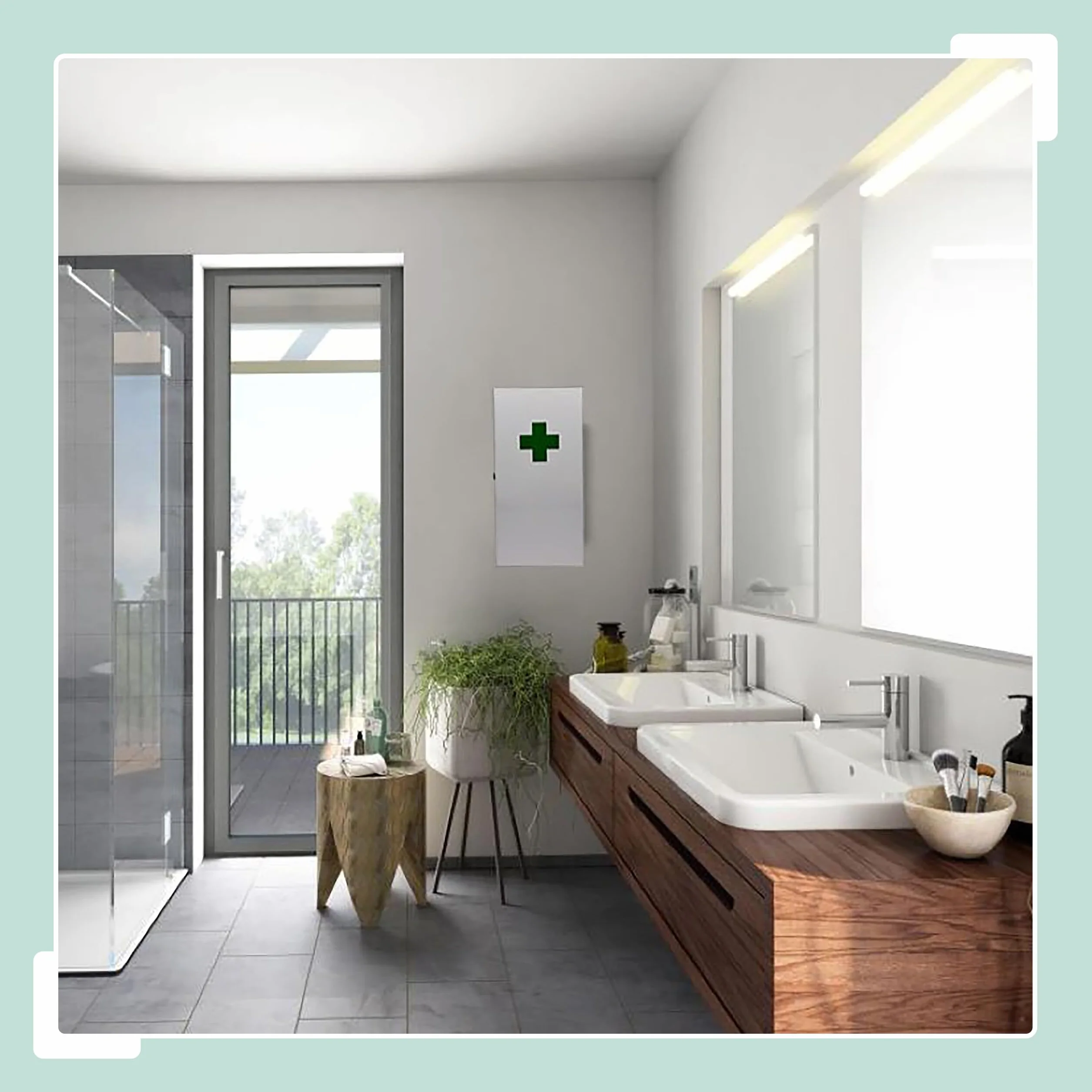 Armario médico Relaxdays 3 estantes 42x21x15.5 cm Montaje en Pared botiquín Blanco Verde