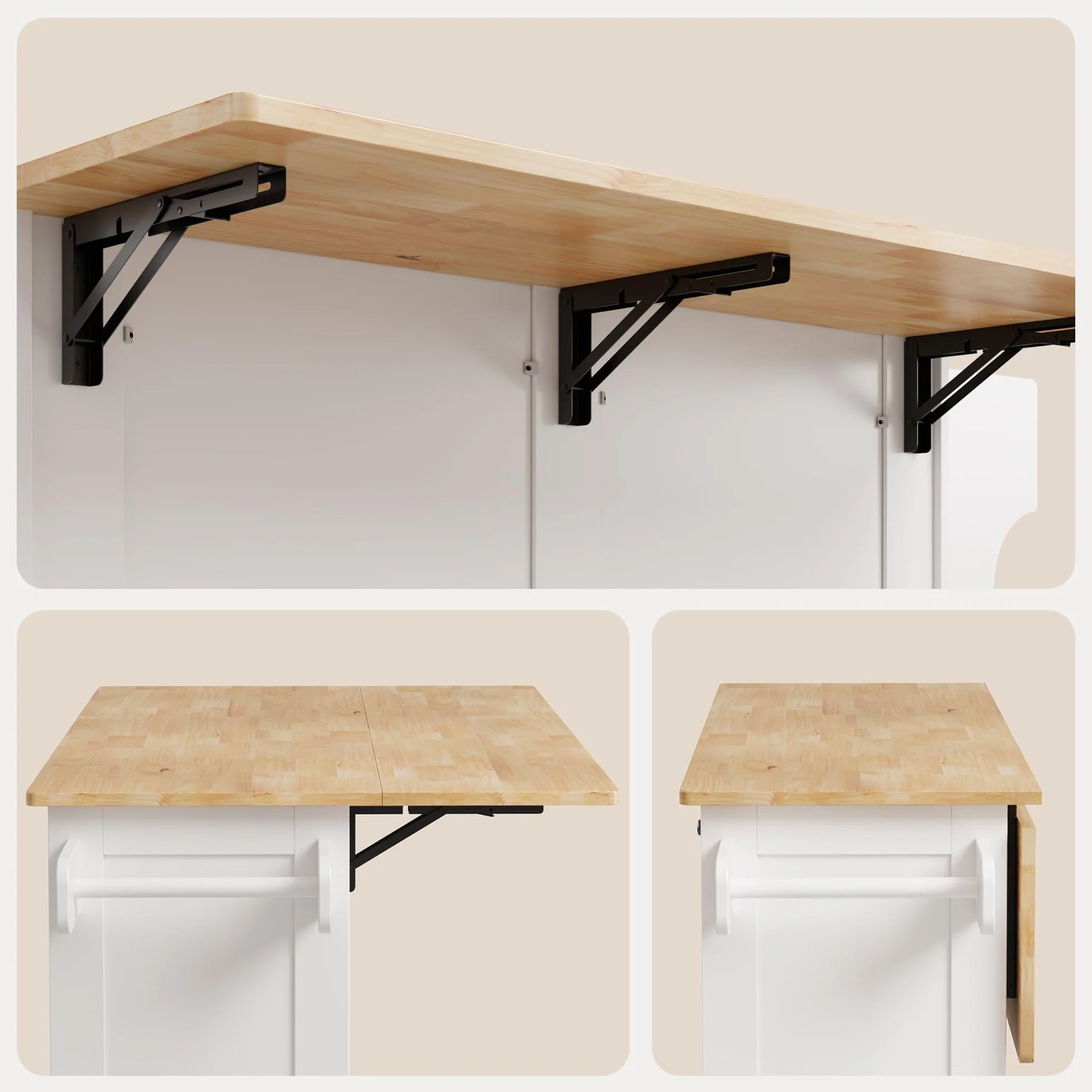 Xbro Isla de Cocina Móvil con Ruedas 145x75x90cm, Carrito Auxiliar Almacenaje, Mueble Moderno Blanco con Encimera y Estanterías para Cocina Comedor (Blanco)