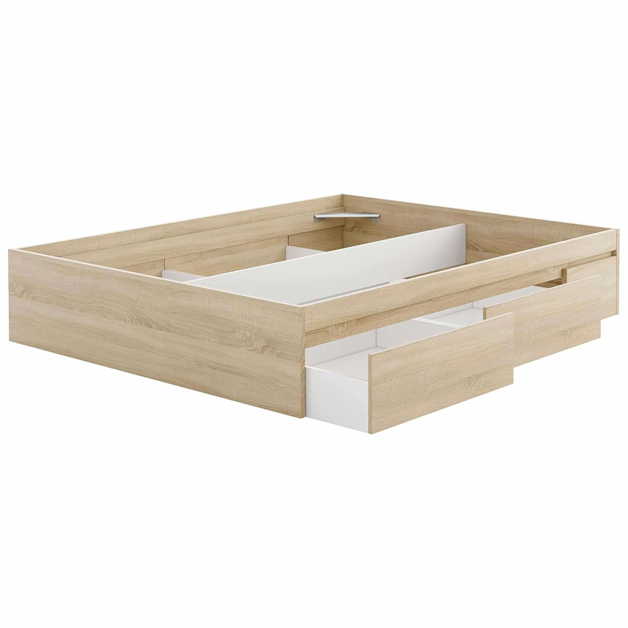 Pack Habitación Matrimonio Alba II 150x190 (Cama+ Cabezal + 2 Mesitas + Armario + sinfonier) Incluye Somier