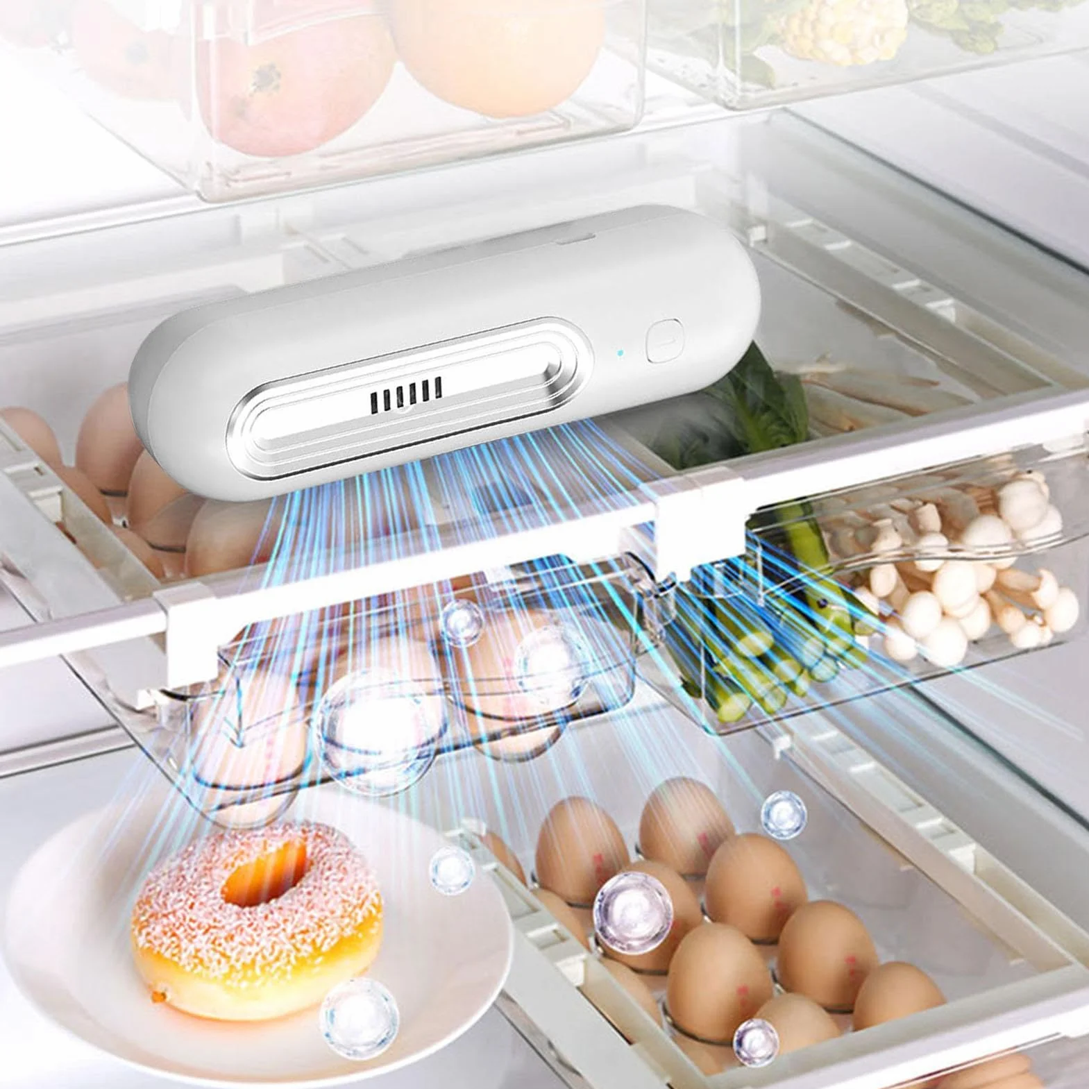 Desodorizador del refrigerador | Desodorizador de refrigerador recargable USB - Ambientador de aire doméstico para automóvil de refrigerador, más efectivo que las bolsas de bicarbonato de sodio y