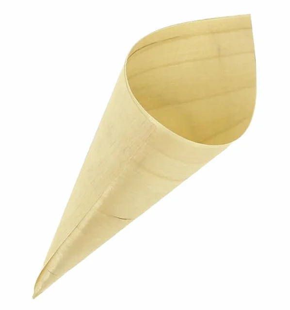 100 Cucuruchos Degustación, 13cm | Conos Naturales, Hojuela de Pino, Entrantes, Aperitivos, Restaurantes, Caterings, Desechable
