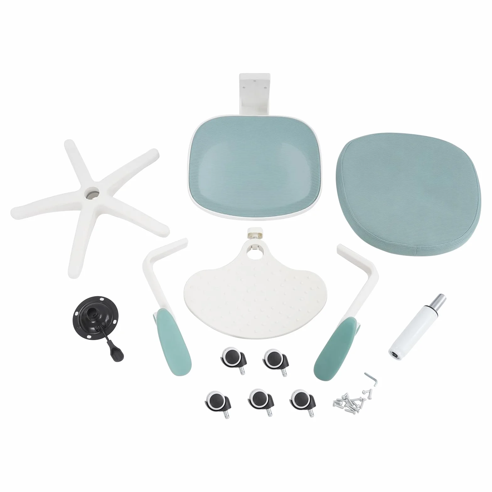 Silla de escritorio infantil, altura del asiento de 36 – 46 cm, altura regulable, silla de oficina con reposabrazos ajustables a 90°, silla de ordenador con ruedas, silla ligera, tela de malla