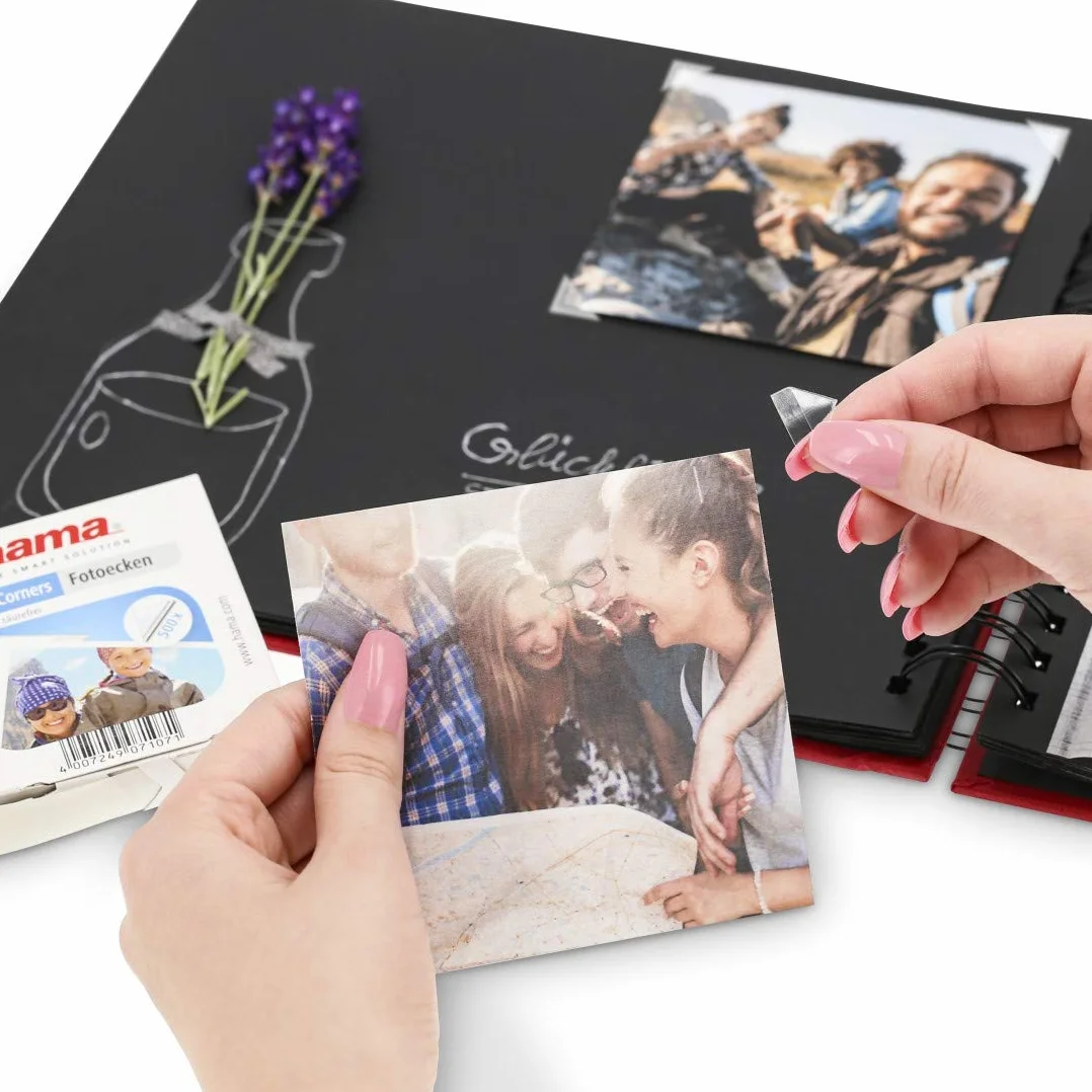 Hama | Esquinas Autoadhesivas Para Fotos, Adhesivos Para Pegar Fotos, En Álbum de fotos, Pegafotos, Color Transparente