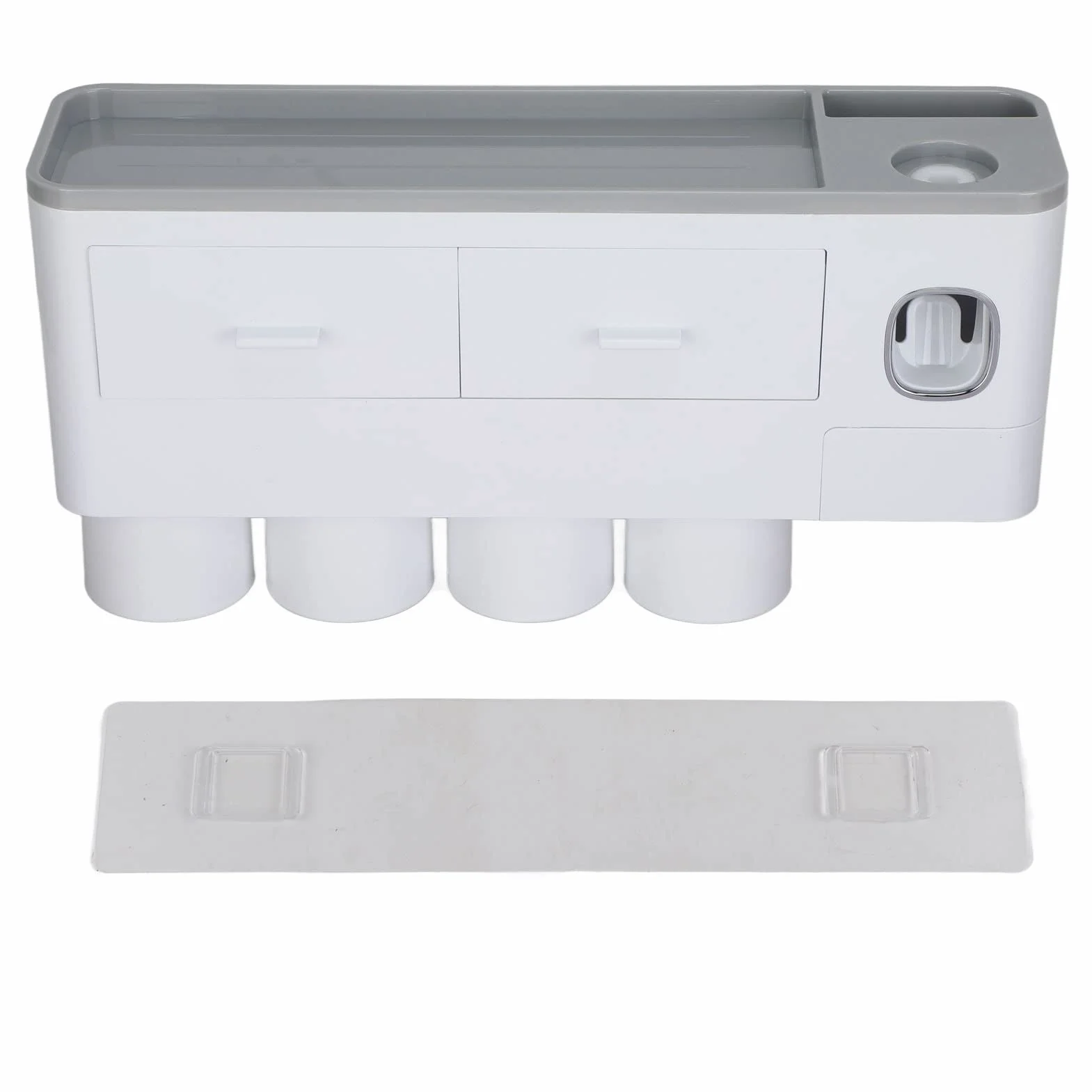 Juego de Soporte magnético para Cepillo de Dientes Colgante con dispensador de Pasta de Dientes, exprimidor, Soporte para cajón de tocador para Baño