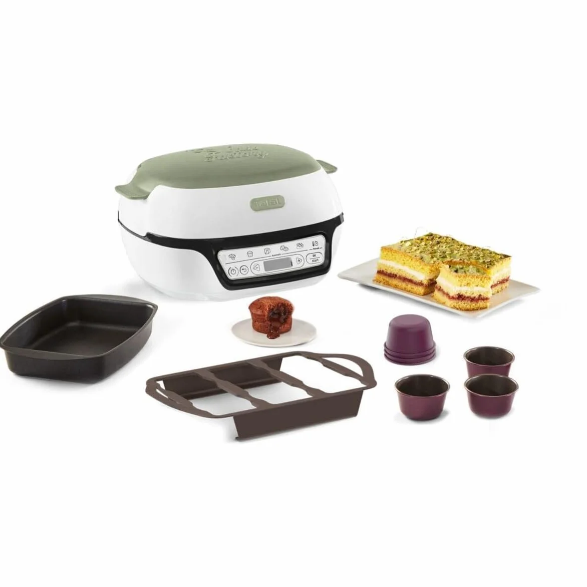 Tefal KD804310 - Máquina para tartas (1100 W), color verde