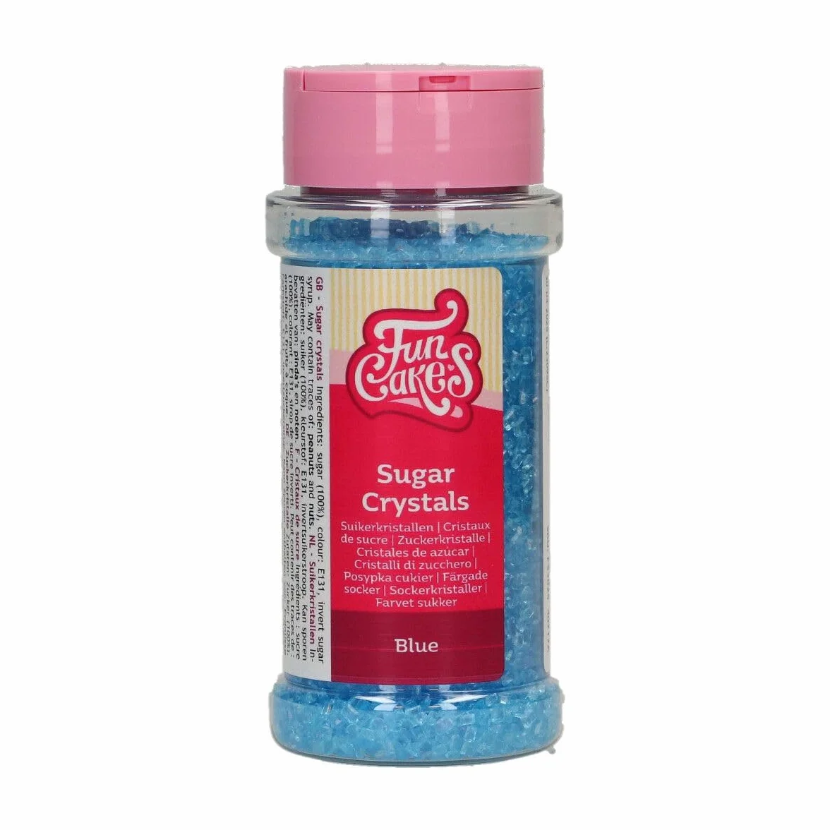 FunCakes Sugar Crystals Azul 80 g Espolvoreado para Tartas Decorar