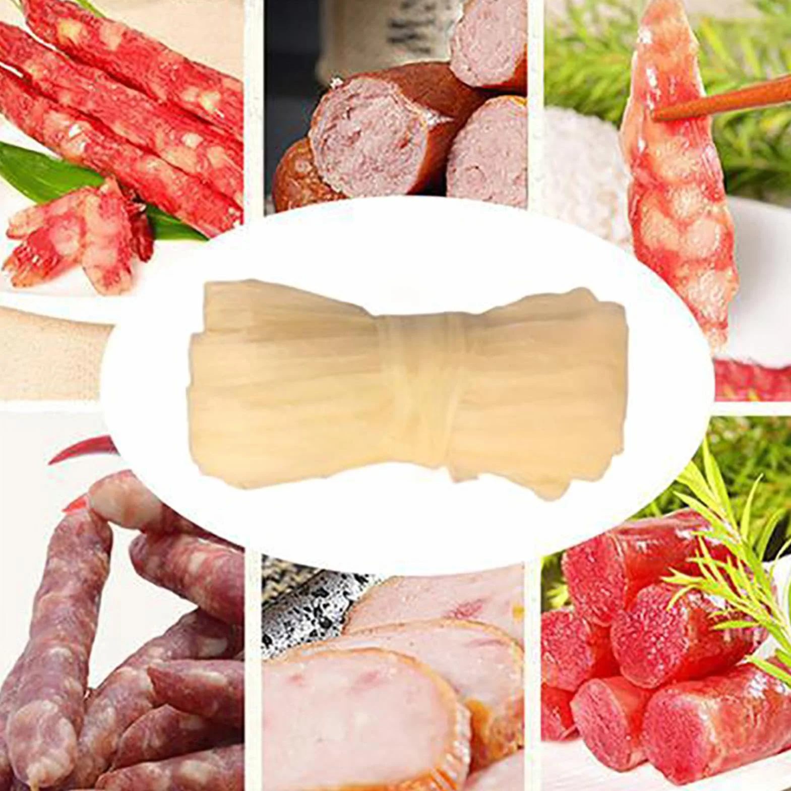 Tubos de comestibles Duroecsain para salchichas, tripa de cerdo 9,8 pies