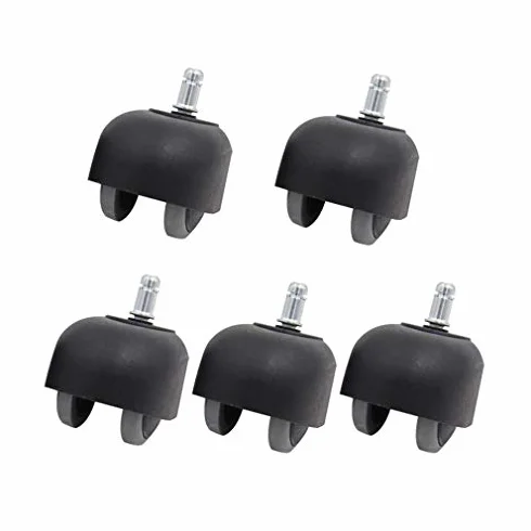 Ruedas giratorias 5pcs Silla giratoria Rueda Muebles Rueda Nylon PU Silla de Oficina Rueda Ruedas de plástico con Frenos para Muebles Mesa Trolley Cama Montaje de Banco de Trabajo
