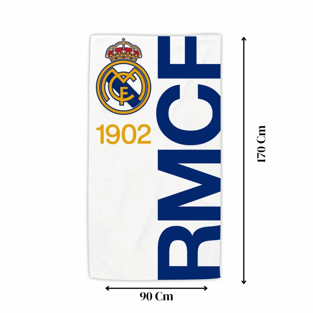 Toalla Real Madrid de Microfibra 170x90 cm 240 gsm 100% Poliéster