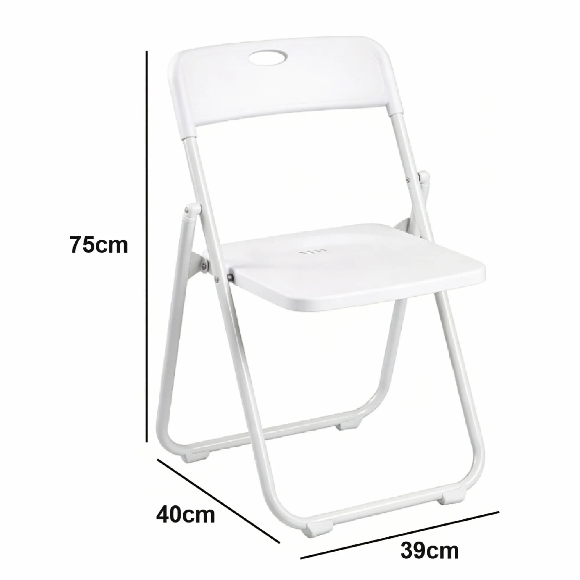 Pack Mesa Plegable 180 cm + 6 Sillas Blancas Plegables - Conjunto Mobiliario Multiusos - Estructura Hierro Reforzado - Ideal Formación, Catering y Oficinas - Pack para Eventos Profesional