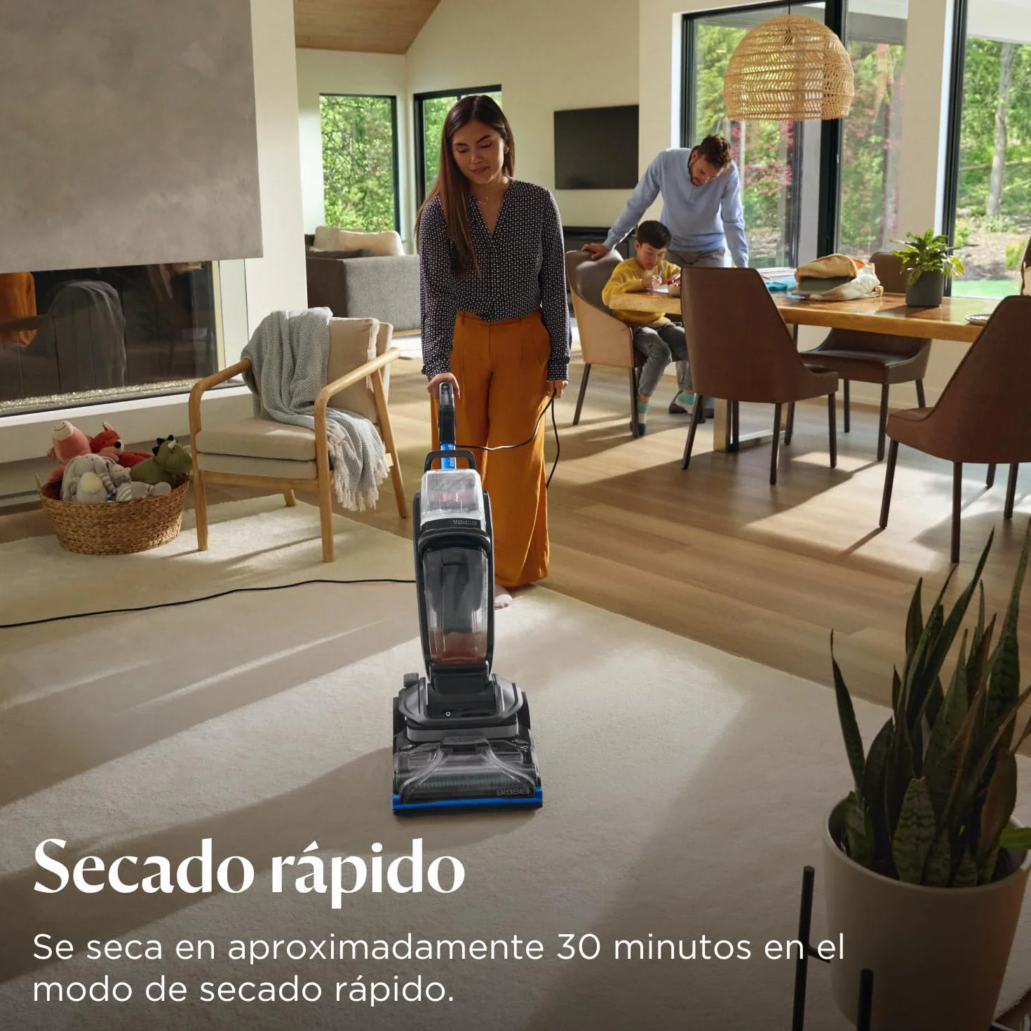 BISSELL Revolution HydroSteam Aspiradora de Agua Tapicería, Lava Aspiradora con Pantalla LED, Maquina Limpiar Tapicerías con Tecnología HydroSteam, Limpiador a Vapor, Potente Motor de 1300W, 3670N